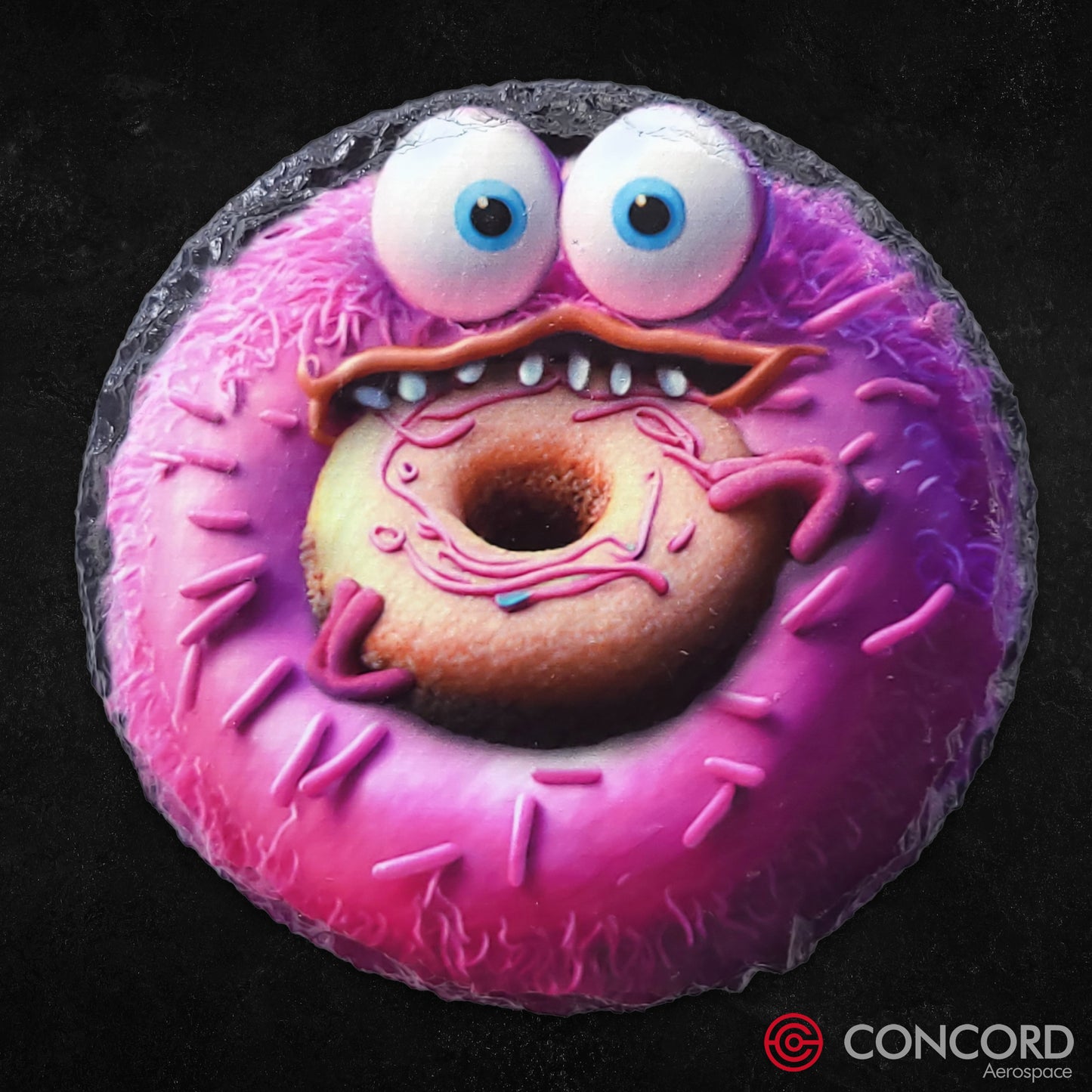 FIZZLEPLOP DOUGHNUT ALIEN - SLATE COASTER - Concord Aerospace Concord Aerospace Concord Aerospace Coasters