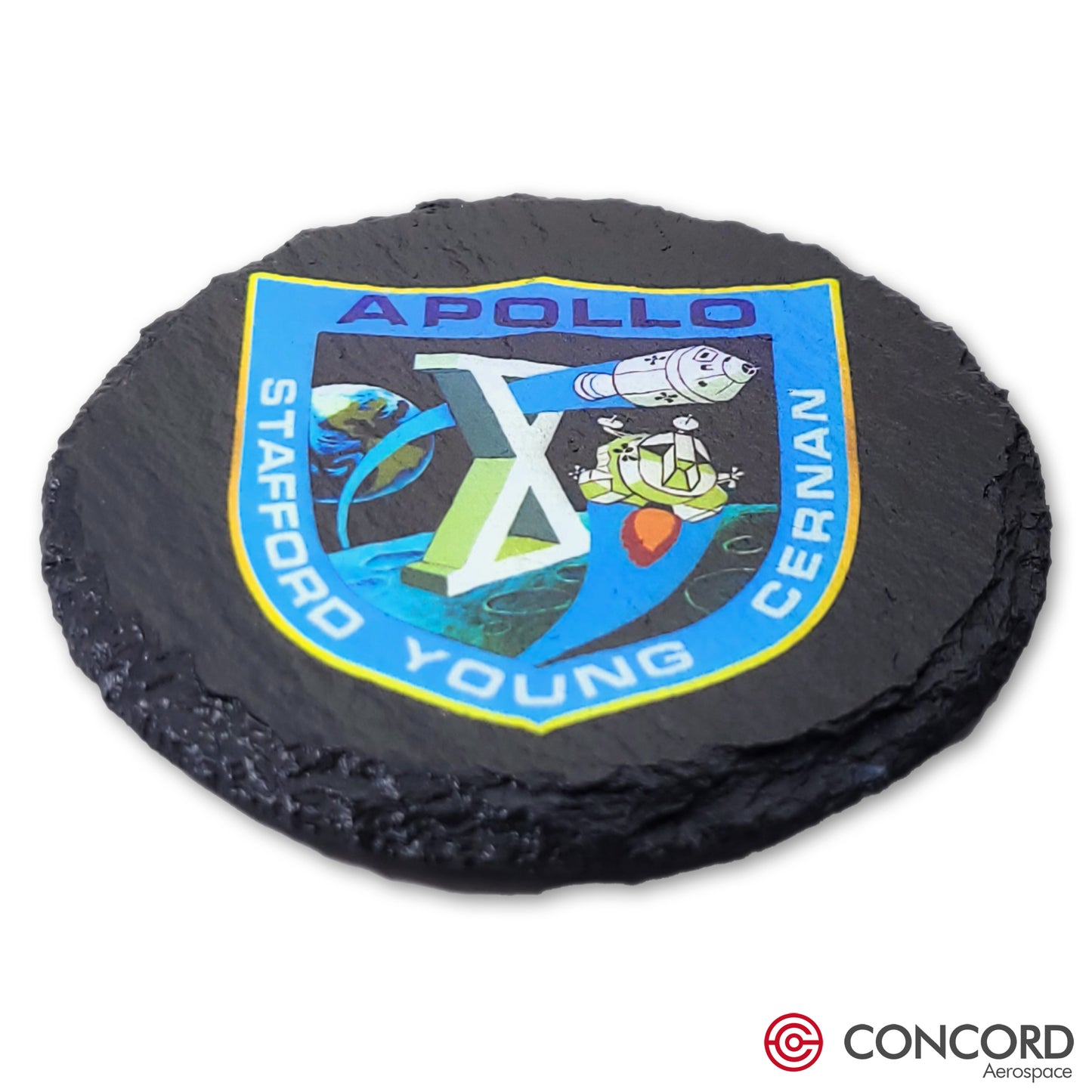 APOLLO 10 MISSION - SLATE COASTER - Concord Aerospace Concord Aerospace Concord Aerospace Coasters