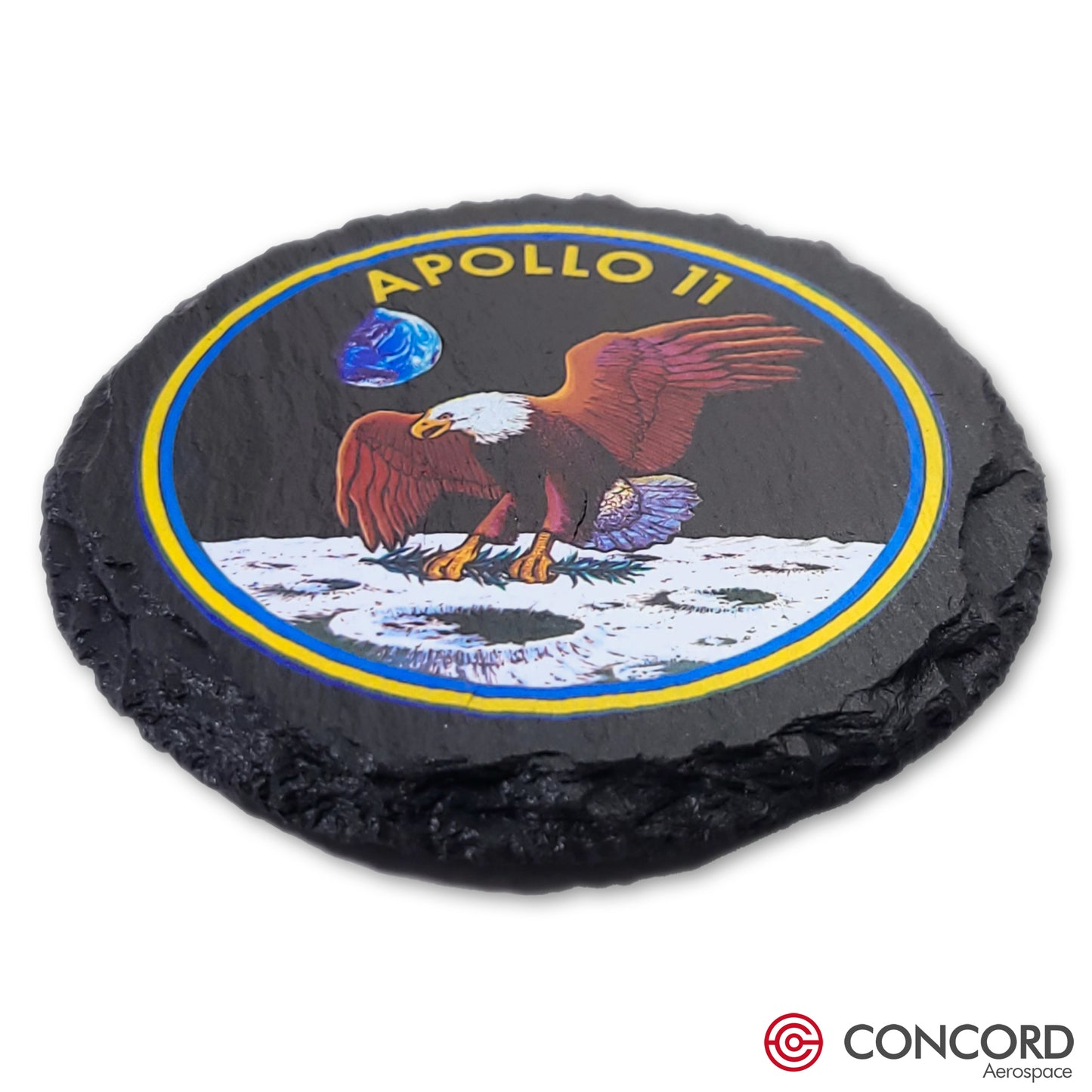 APOLLO 11 MISSION - SLATE COASTER - Concord Aerospace Concord Aerospace Concord Aerospace Coasters