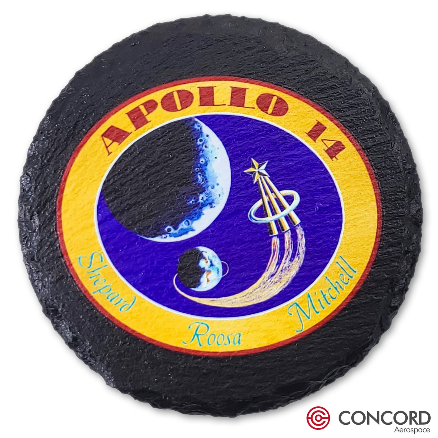APOLLO 14 MISSION - SLATE COASTER - Concord Aerospace Concord Aerospace Concord Aerospace Coasters