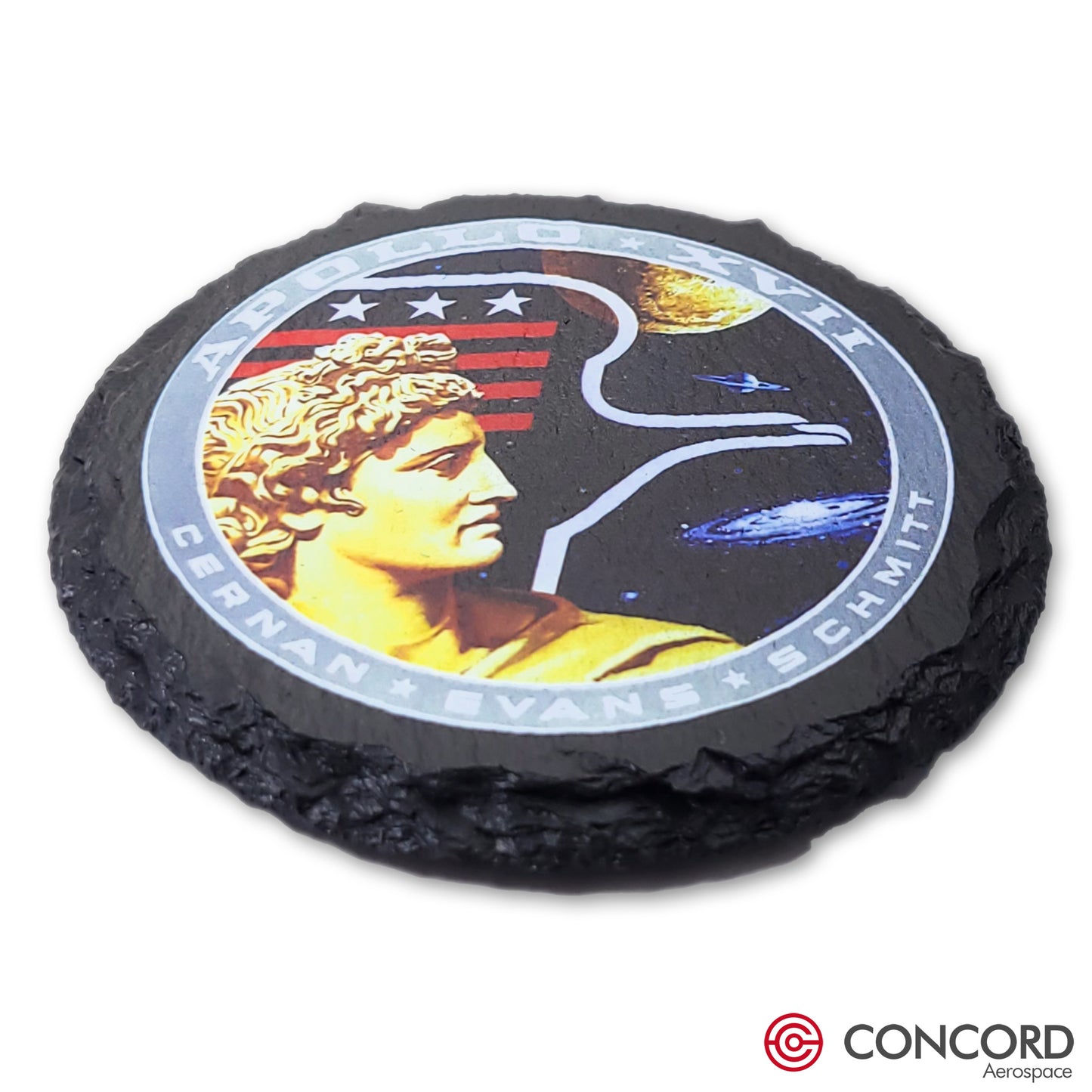 APOLLO 17 MISSION - SLATE COASTER - Concord Aerospace Concord Aerospace Concord Aerospace Coasters