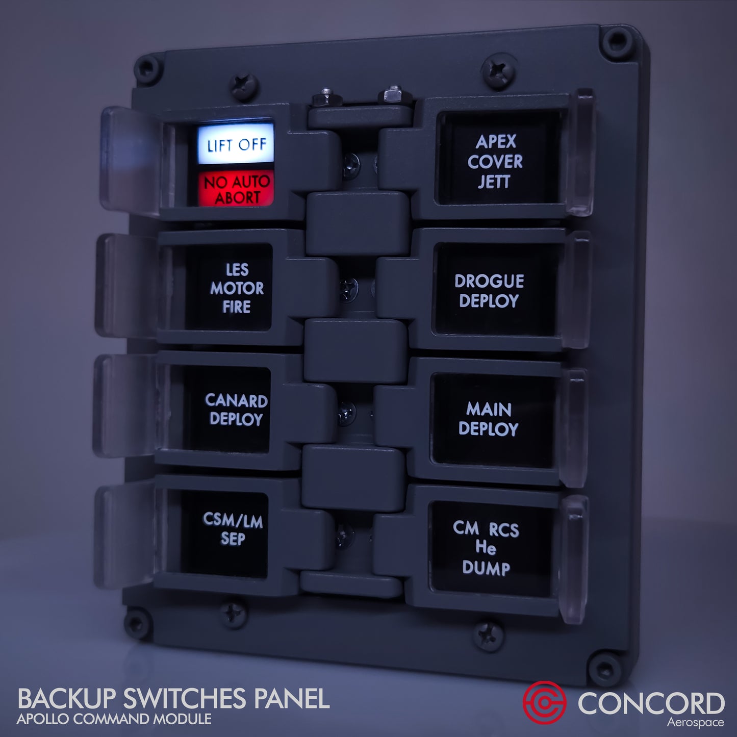 CUSTOMIZABLE APOLLO COMMAND MODULE BACKUP SWITCHES PANEL - Concord Aerospace