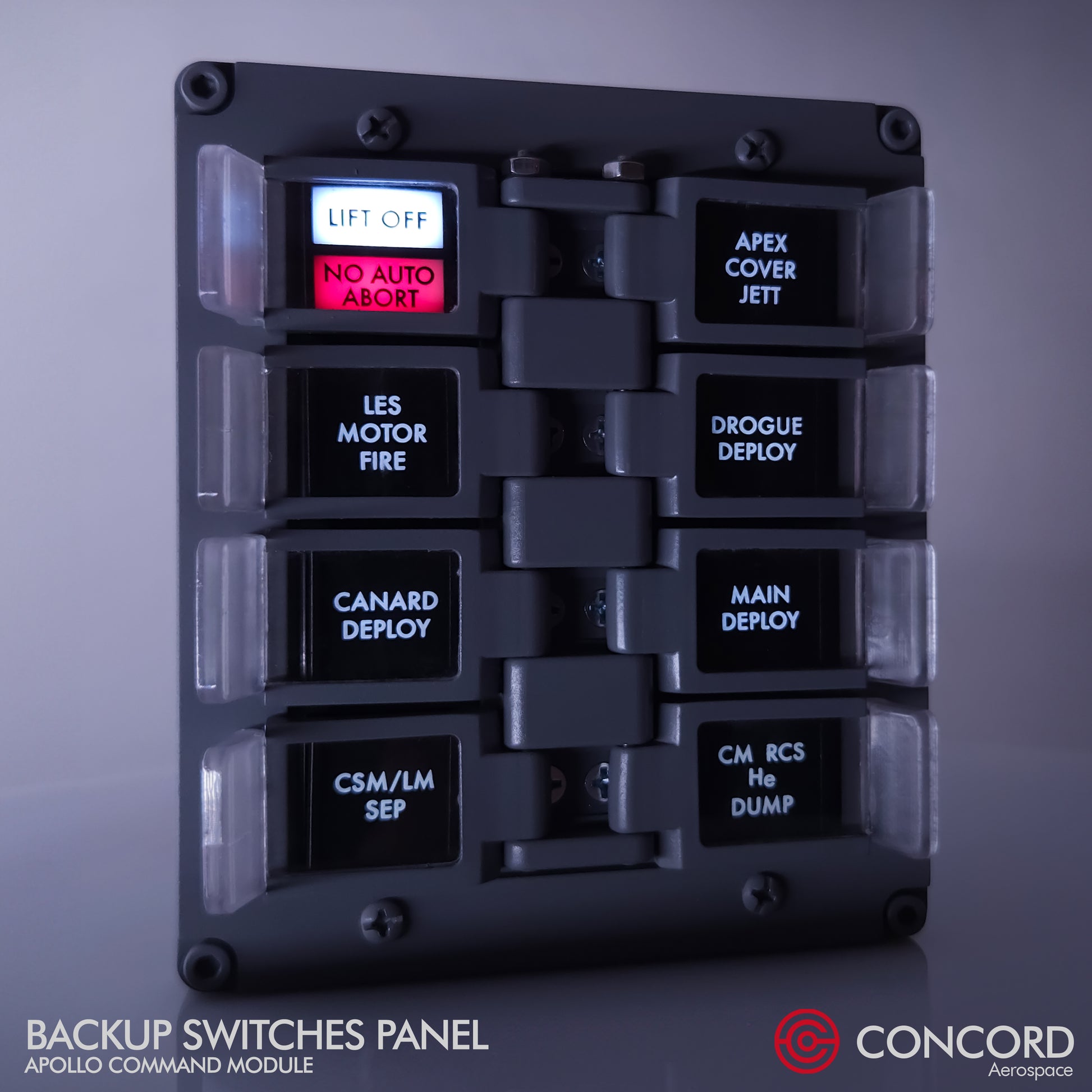 APOLLO COMMAND MODULE BACKUP SWITCHES PANEL - Concord Aerospace