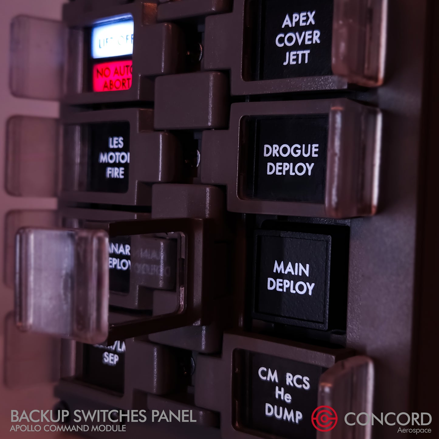 CUSTOMIZABLE APOLLO COMMAND MODULE BACKUP SWITCHES PANEL - Concord Aerospace