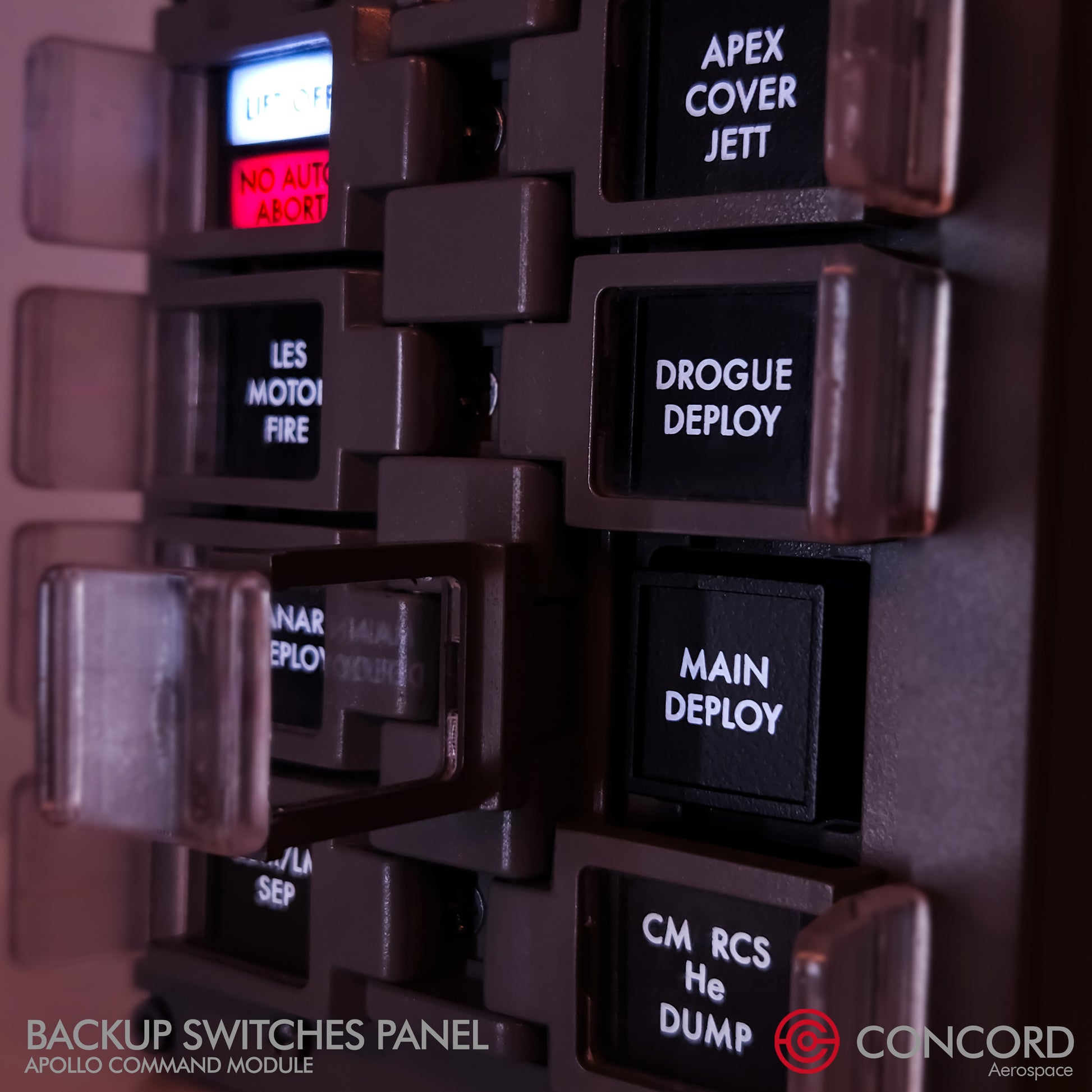 CUSTOMIZABLE APOLLO COMMAND MODULE BACKUP SWITCHES PANEL - Concord Aerospace