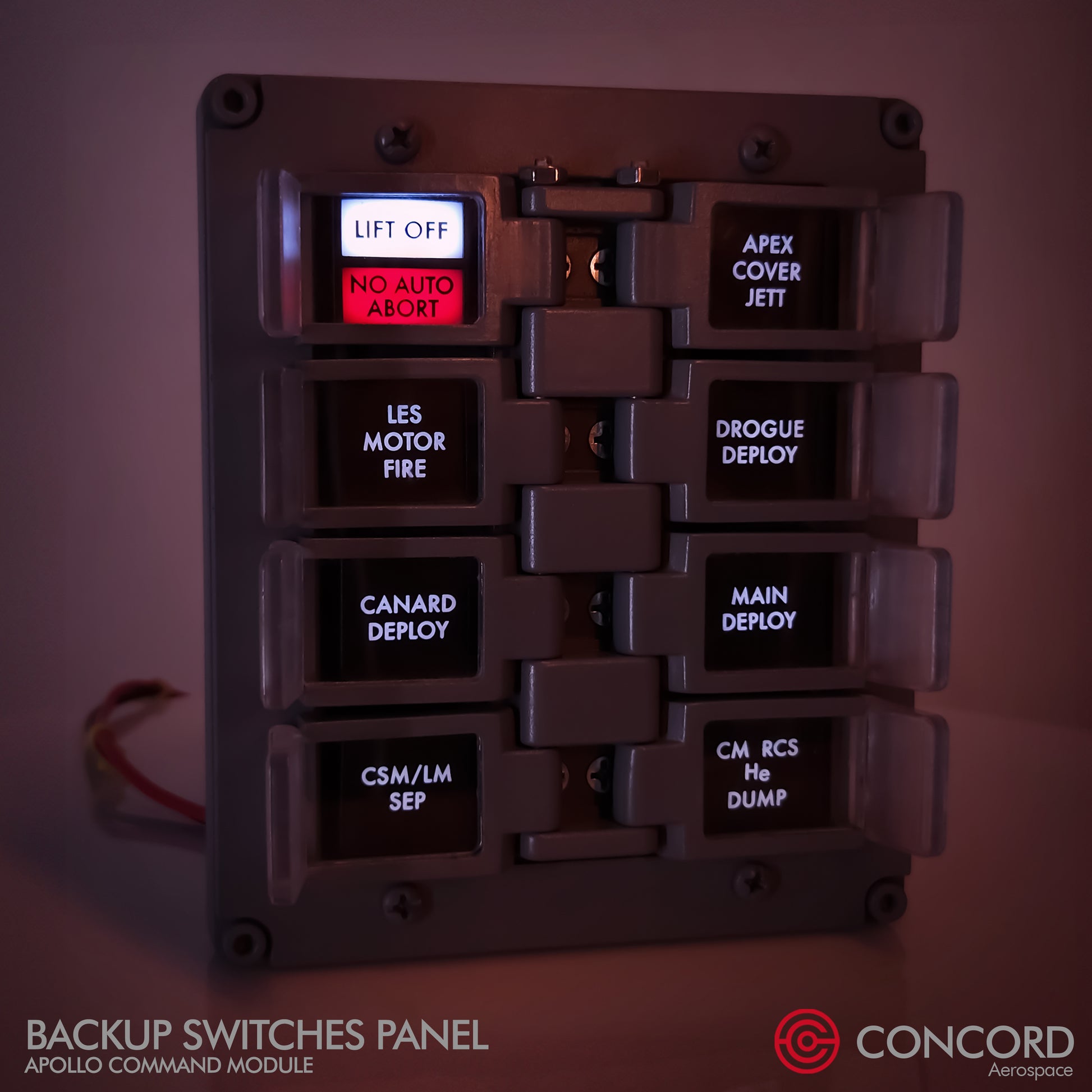 CUSTOMIZABLE APOLLO COMMAND MODULE BACKUP SWITCHES PANEL - Concord Aerospace