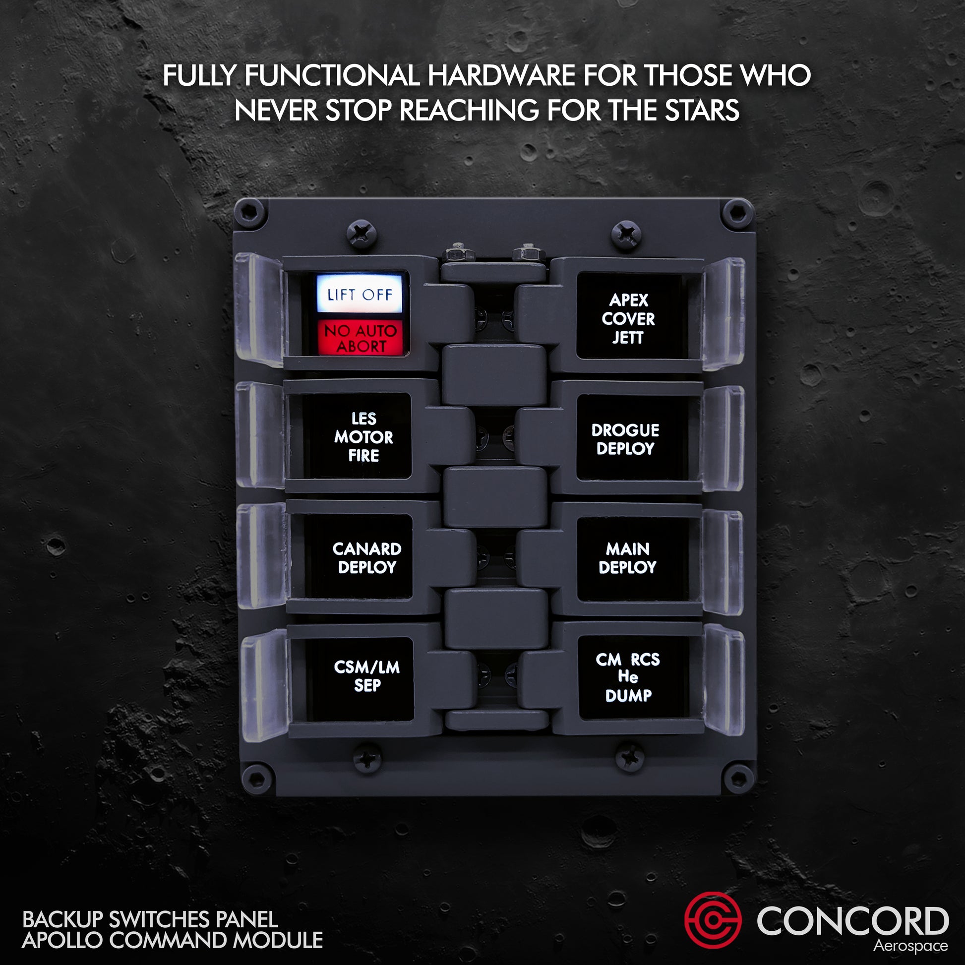 CUSTOMIZABLE APOLLO COMMAND MODULE BACKUP SWITCHES PANEL - Concord Aerospace