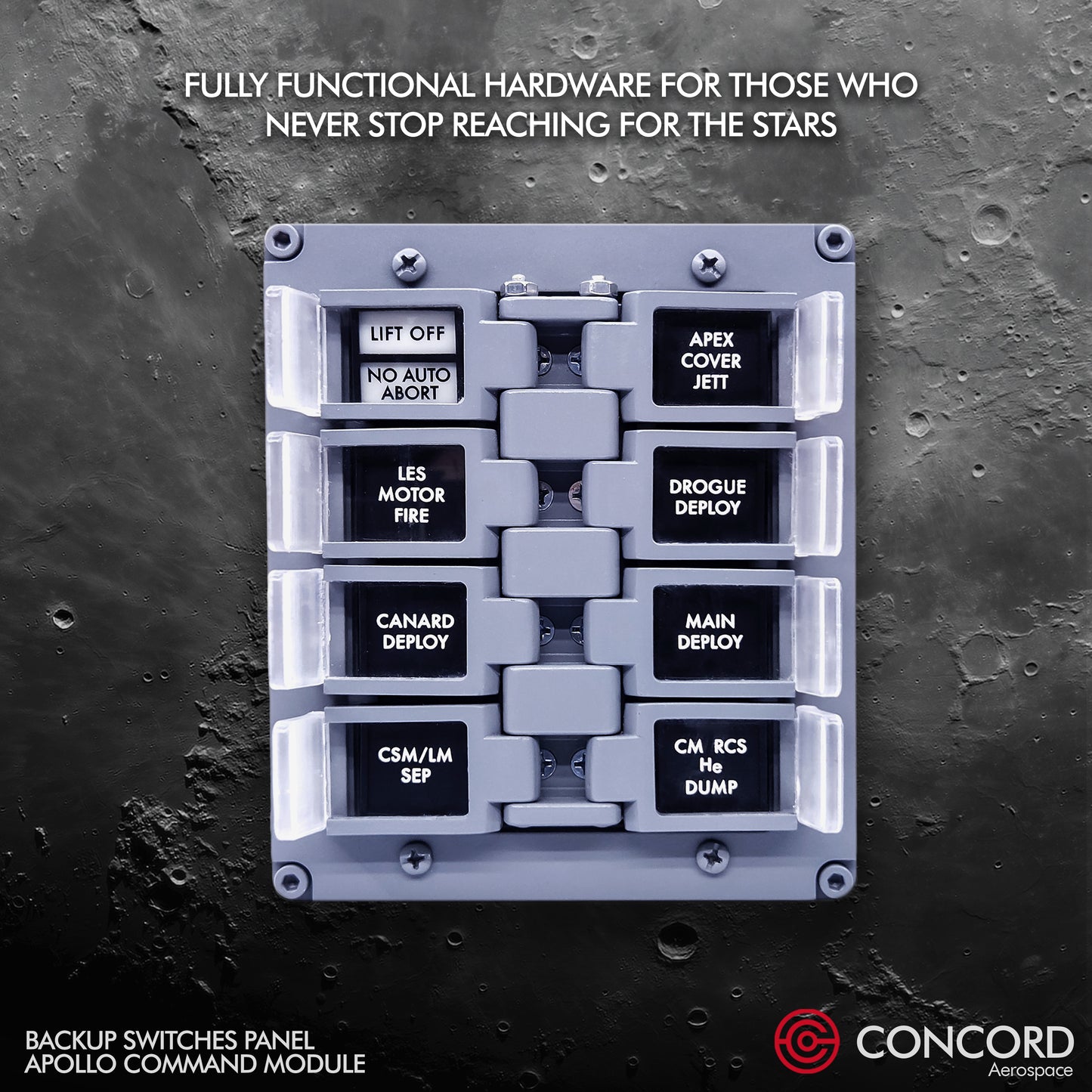 CUSTOMIZABLE APOLLO COMMAND MODULE BACKUP SWITCHES PANEL - Concord Aerospace