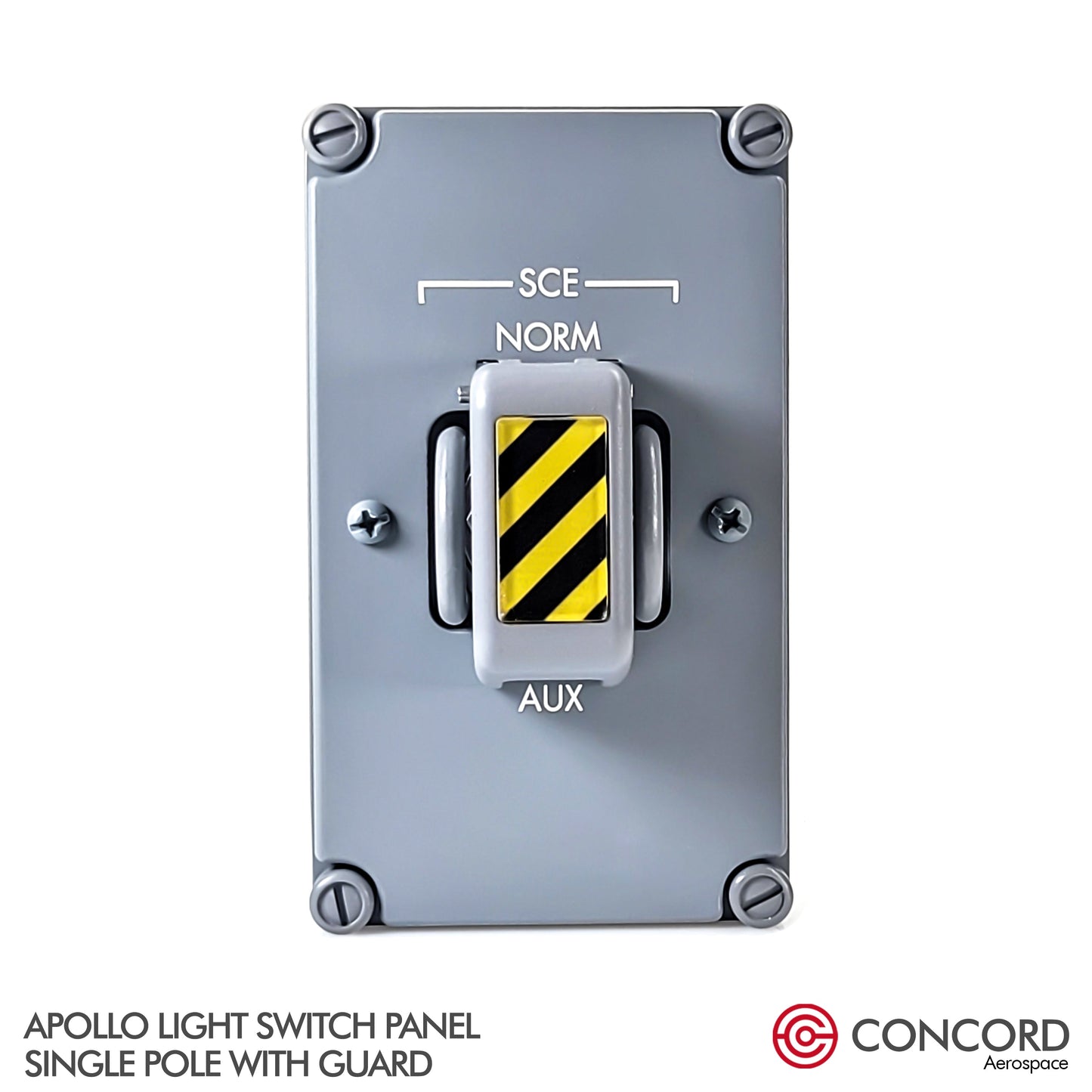 APOLLO LIGHT SWITCH PANEL WALLPLATE WITH SINGLE POLE TOGGLE - Concord Aerospace Concord Aerospace Concord Aerospace Wall Switch Panel