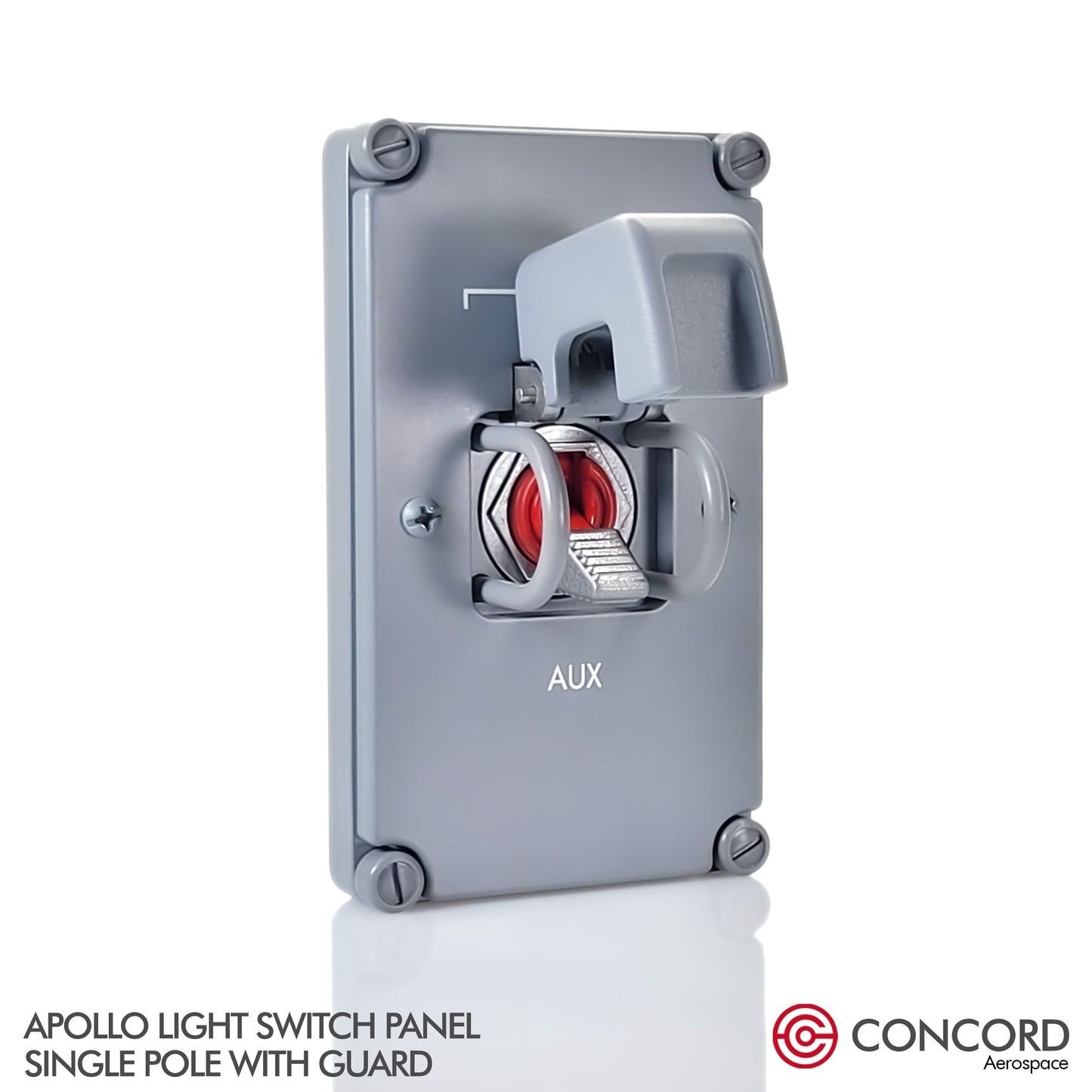 APOLLO LIGHT SWITCH PANEL WALLPLATE WITH SINGLE POLE TOGGLE - Concord Aerospace Concord Aerospace Concord Aerospace Wall Switch Panel