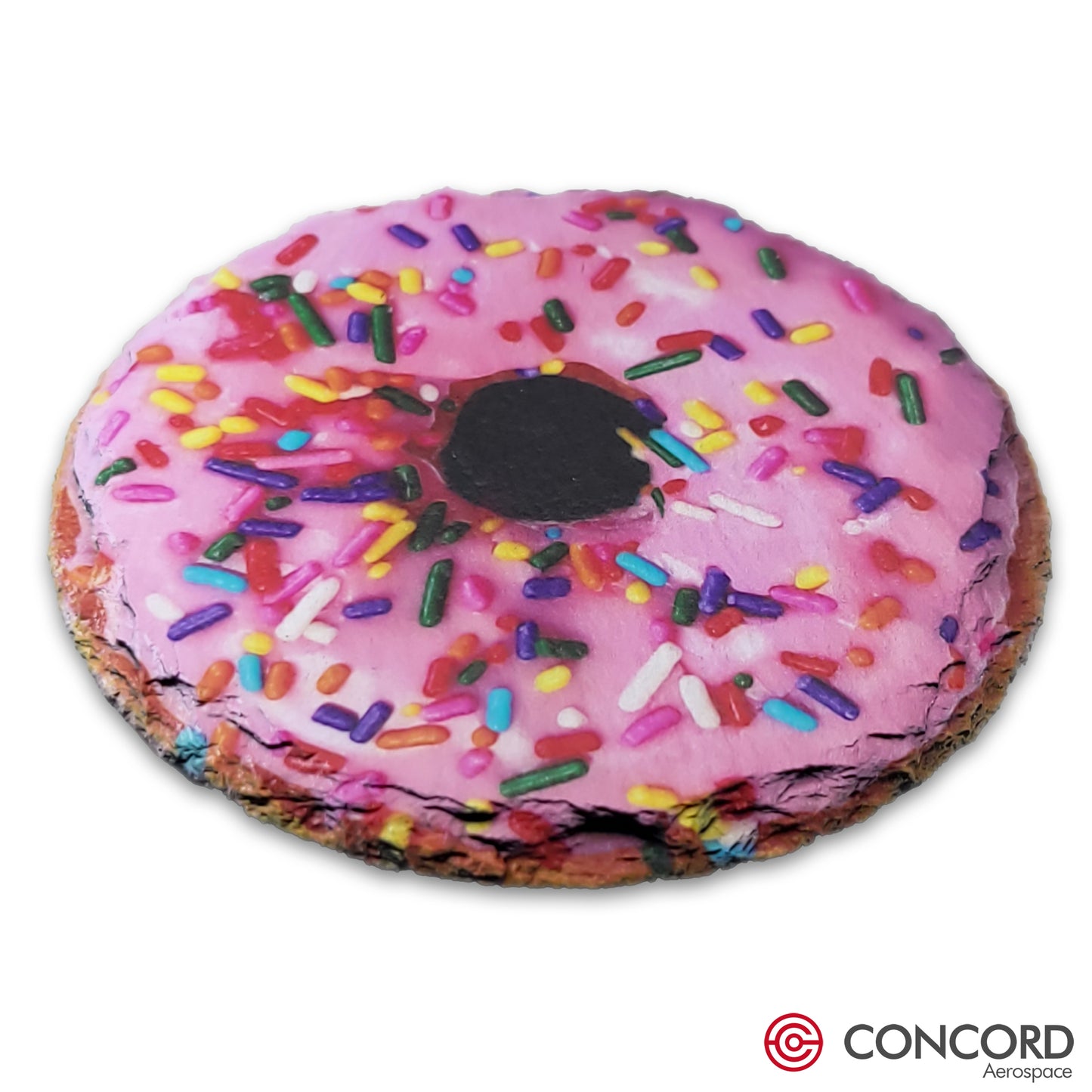 AURORA PINK SPACE DONUT - SLATE COASTER - Concord Aerospace Concord Aerospace Concord Aerospace Coasters