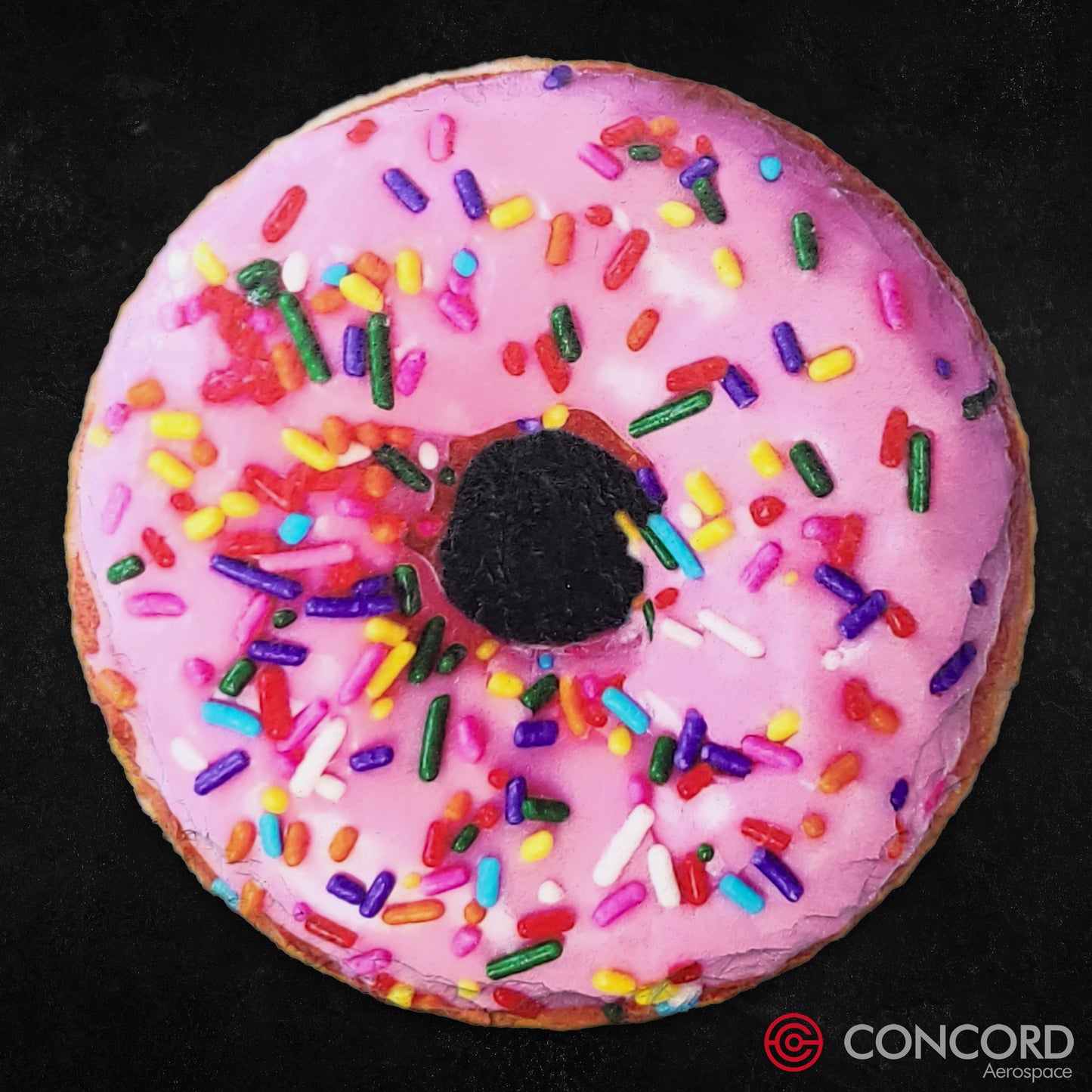 AURORA PINK SPACE DONUT - SLATE COASTER - Concord Aerospace Concord Aerospace Concord Aerospace Coasters