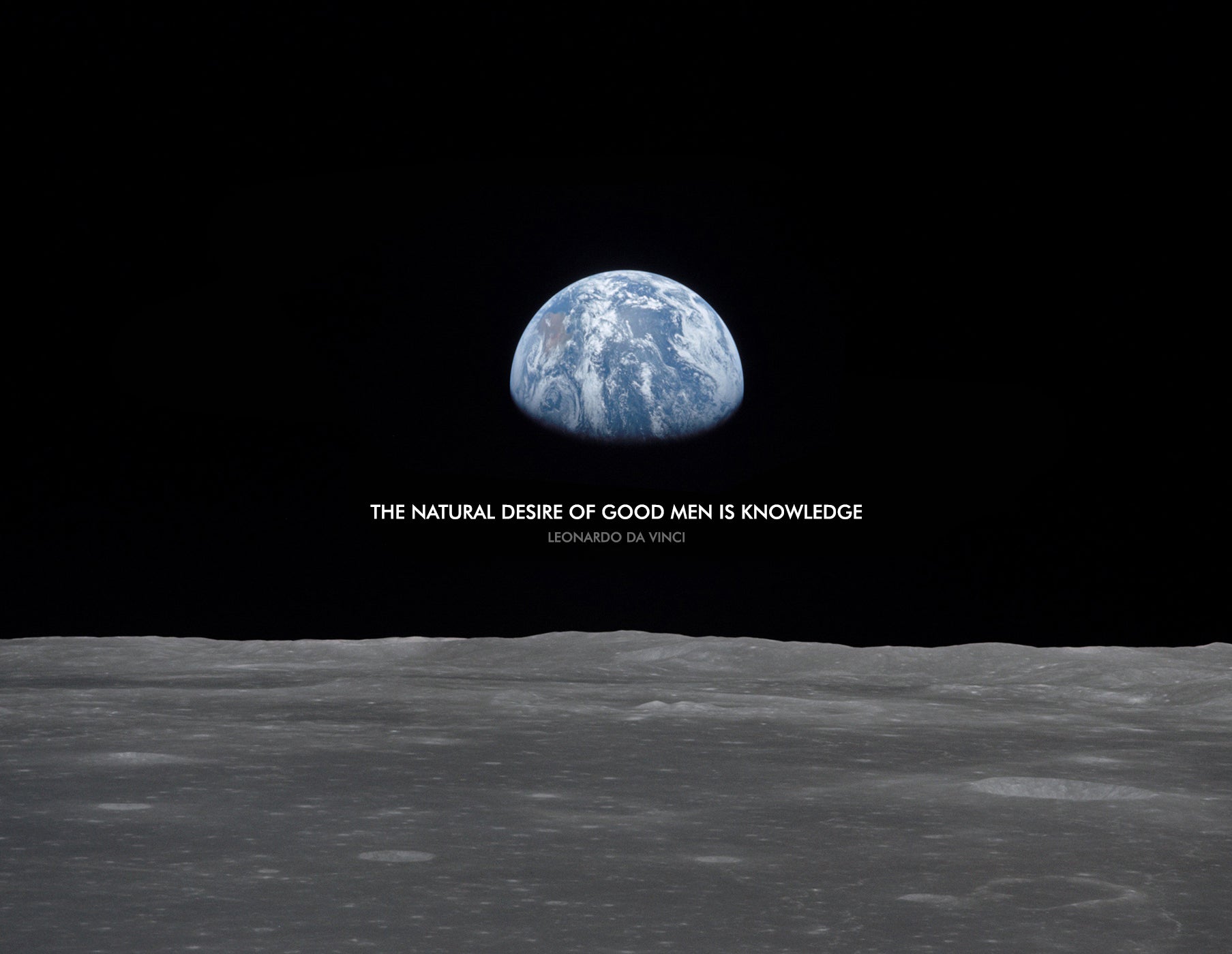 Concord Aerospace Moon Rise Moonrise Apollo 8 Leonardo Da Vinci Quote