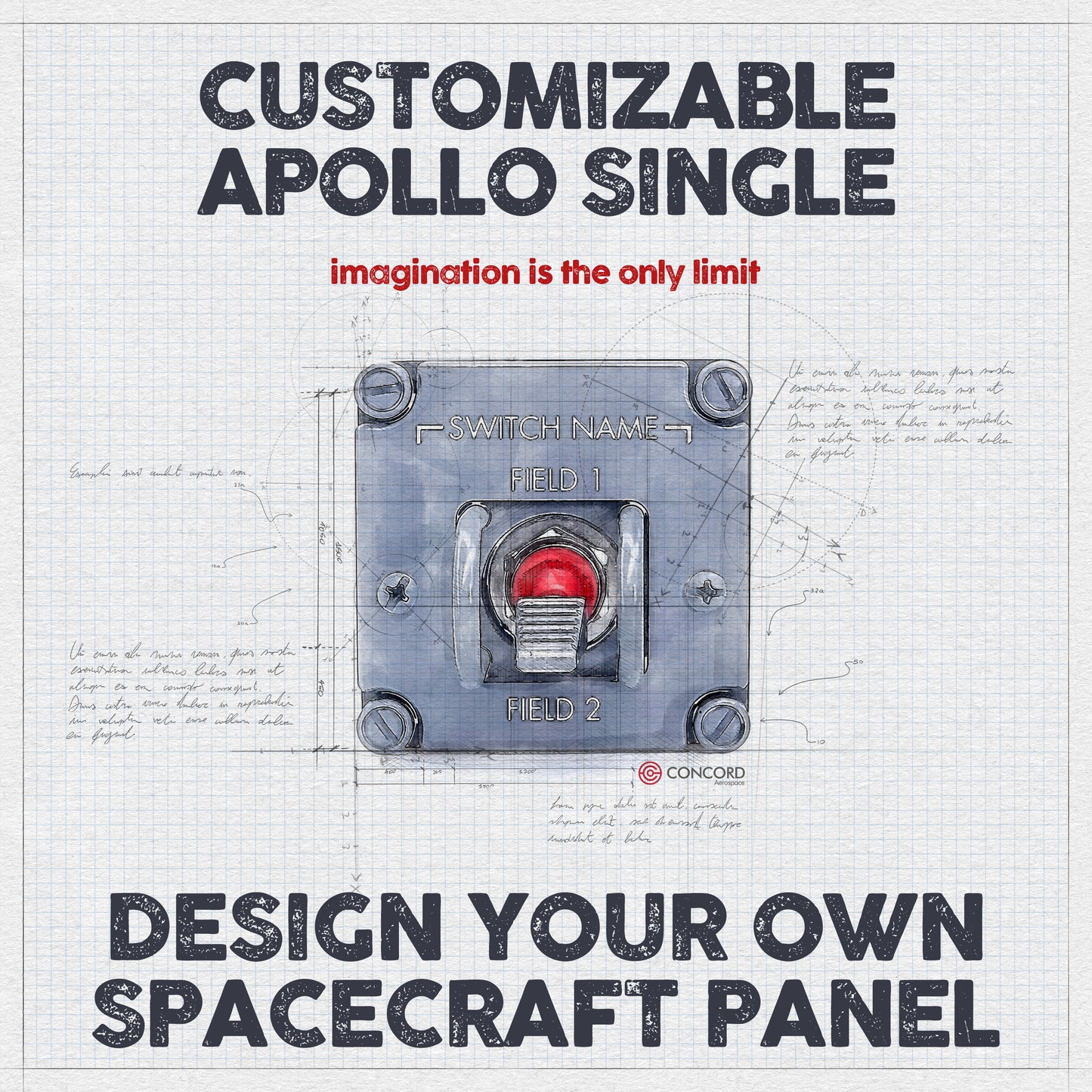 CUSTOMIZABLE APOLLO SINGLE SWITCH PANEL - Concord Aerospace