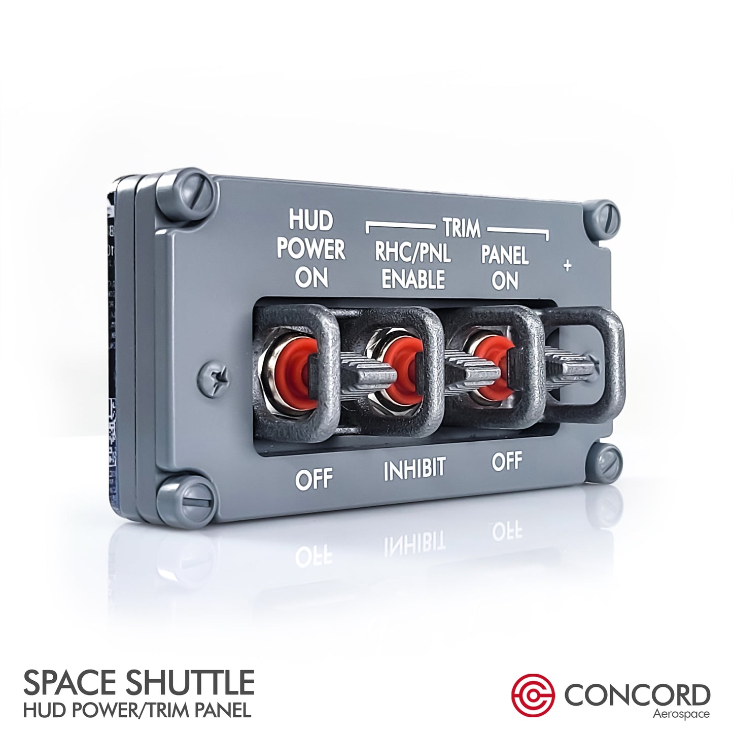 SPACE SHUTTLE FLIGHTDECK PANEL - HUD POWER / TRIM - Concord Aerospace
