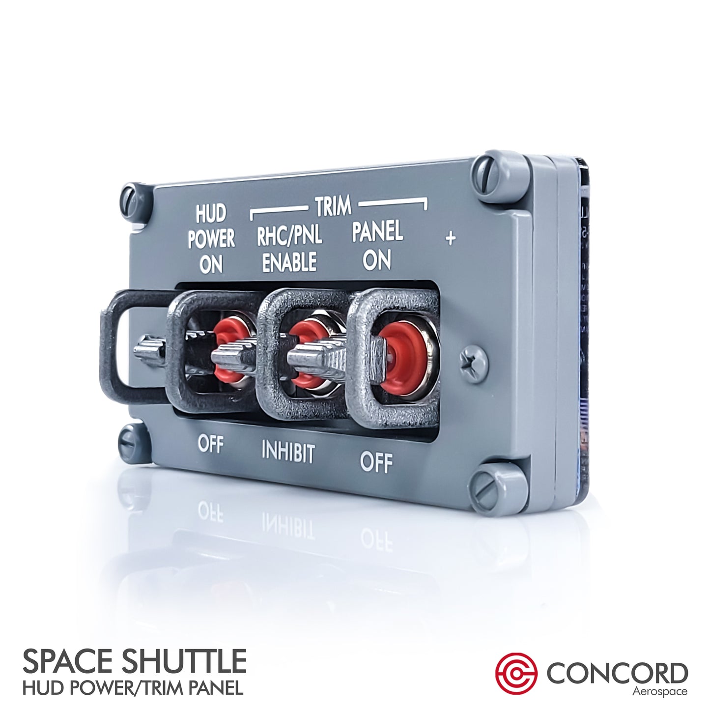 SPACE SHUTTLE FLIGHTDECK PANEL - HUD POWER / TRIM - Concord Aerospace