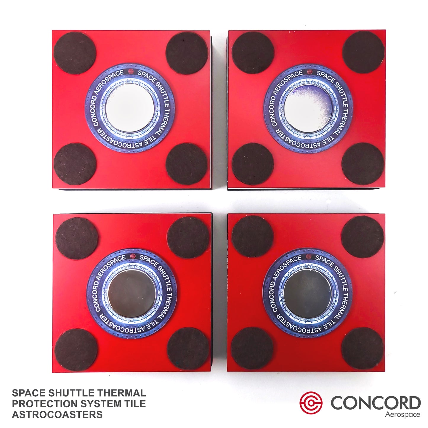 SPACE SHUTTLE THERMAL PROTECTION SYSTEM TILE ASTROCOASTER - Concord Aerospace Concord Aerospace Concord Aerospace Coasters