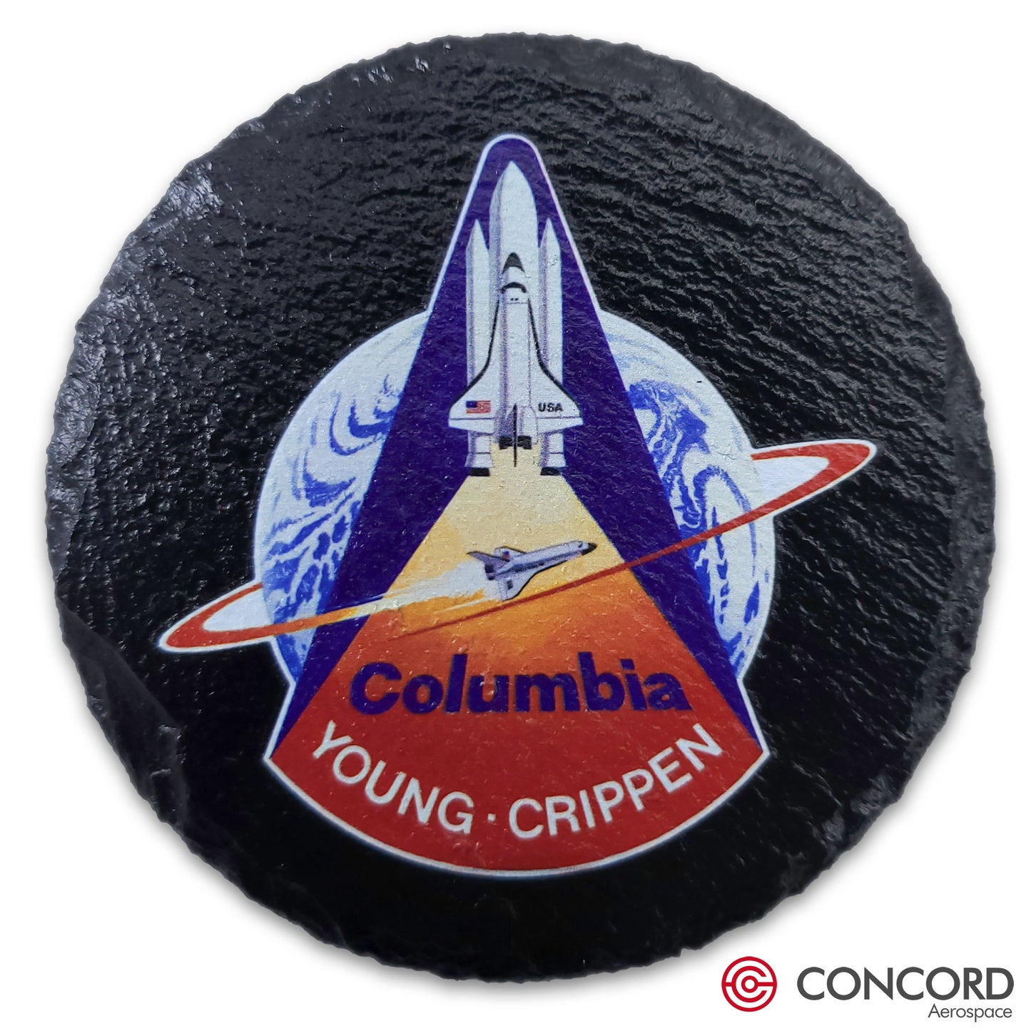STS - 1 SPACE SHUTTLE - SLATE COASTER - Concord Aerospace Concord Aerospace Concord Aerospace Coasters