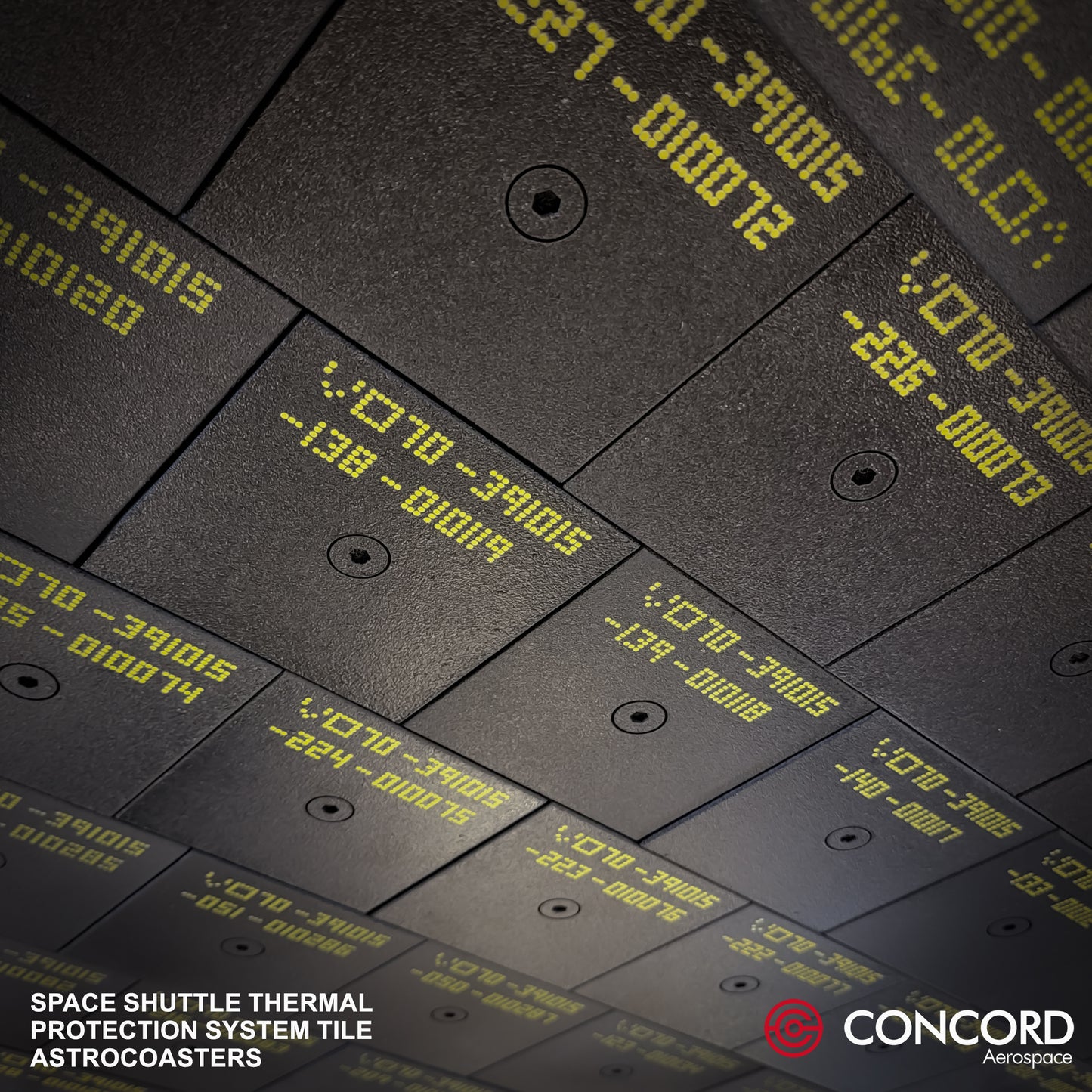 SPACE SHUTTLE THERMAL PROTECTION SYSTEM TILE ASTROCOASTER - Concord Aerospace Concord Aerospace Concord Aerospace Coasters