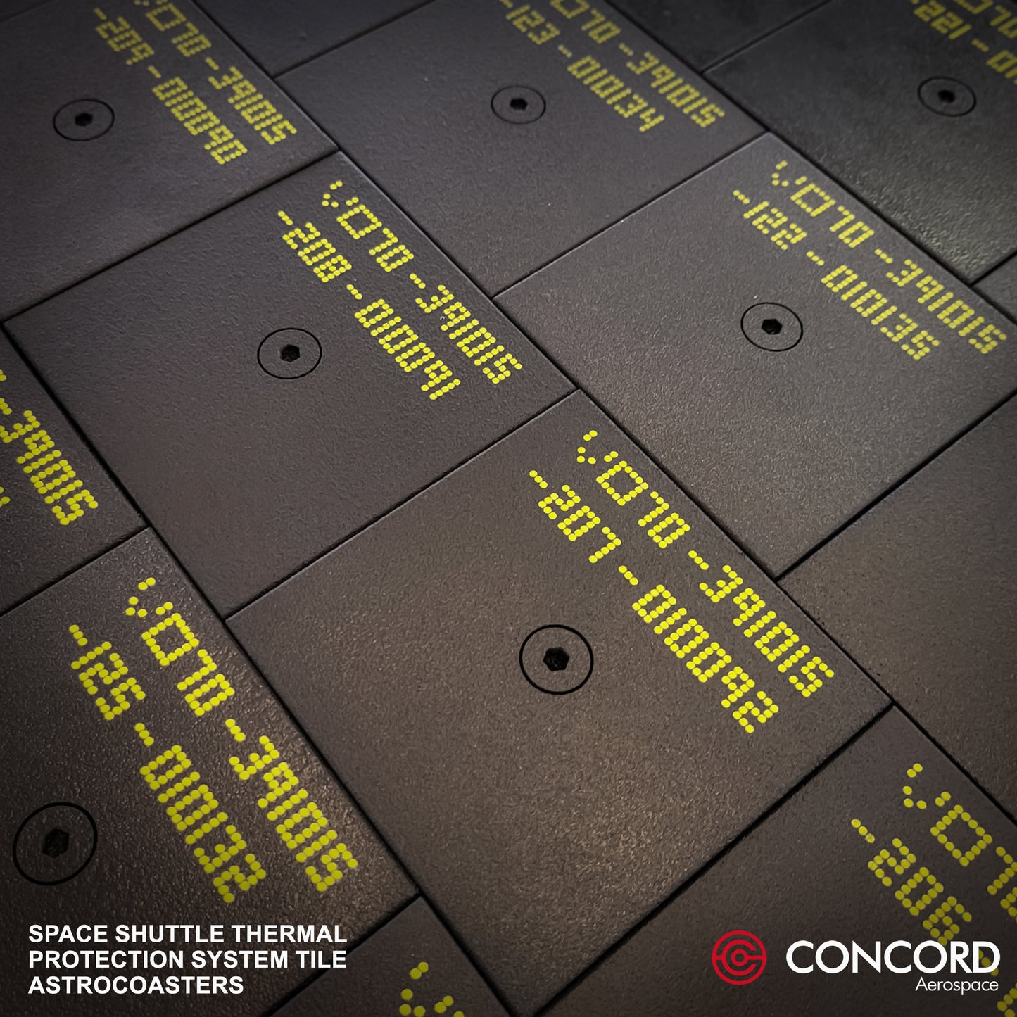 SPACE SHUTTLE THERMAL PROTECTION SYSTEM TILE ASTROCOASTER - Concord Aerospace Concord Aerospace Concord Aerospace Coasters