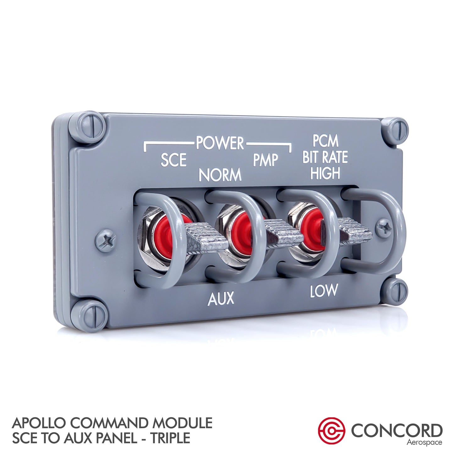 APOLLO COMMAND MODULE TRIPLE SWITCH PANEL - SCE to AUX - Concord Aerospace