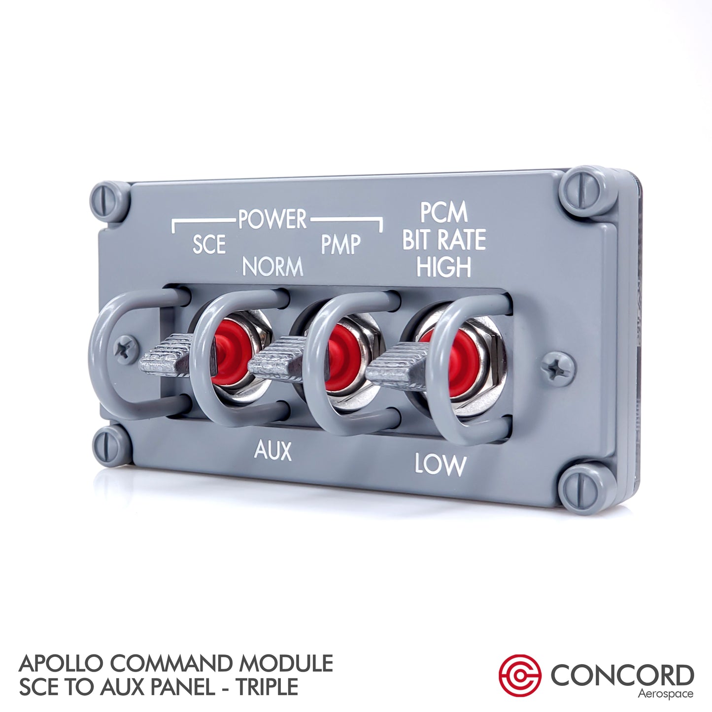 APOLLO COMMAND MODULE TRIPLE SWITCH PANEL - SCE to AUX - Concord Aerospace