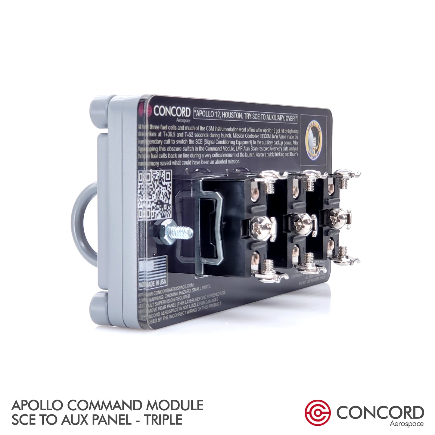 APOLLO COMMAND MODULE TRIPLE SWITCH PANEL - SCE to AUX - Concord Aerospace