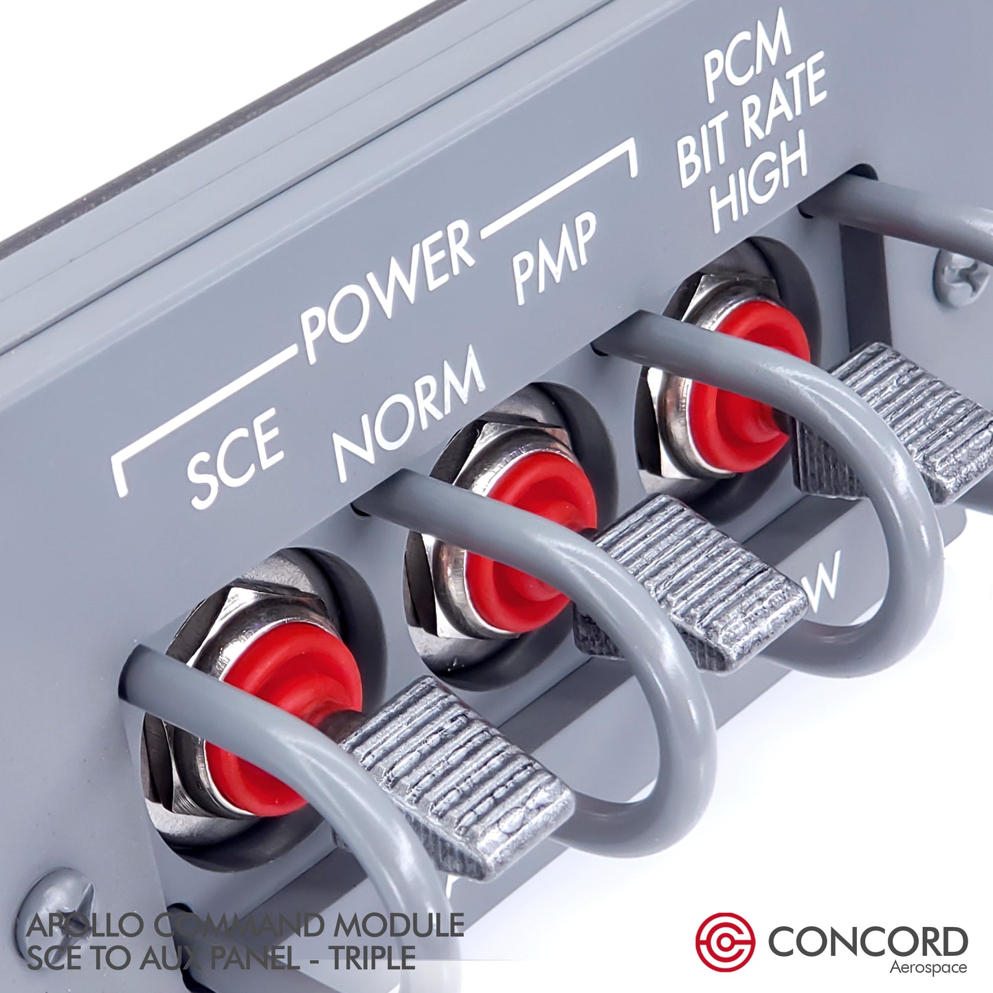 APOLLO COMMAND MODULE TRIPLE SWITCH PANEL - SCE to AUX - Concord Aerospace