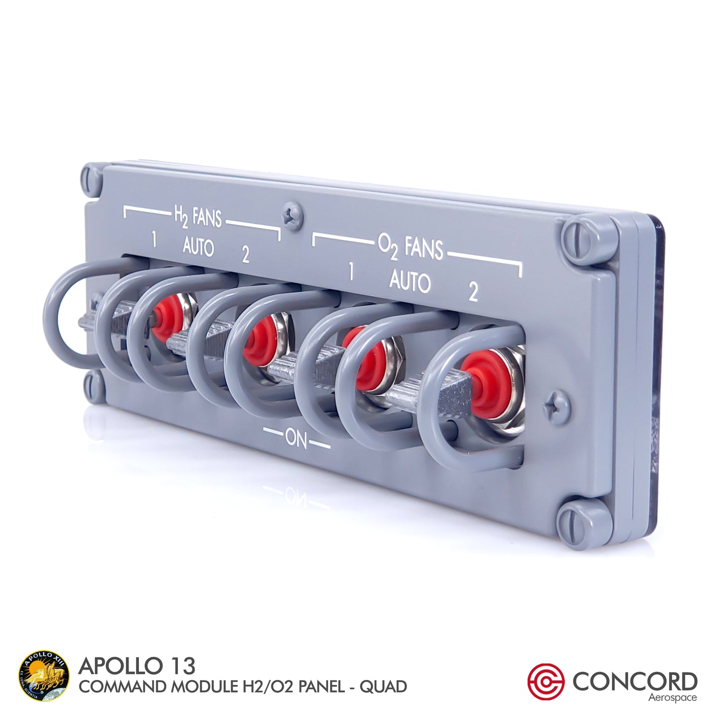 APOLLO13 COMMAND MODULE H2/O2 FANS QUAD SWITCH PANEL - Concord Aerospace