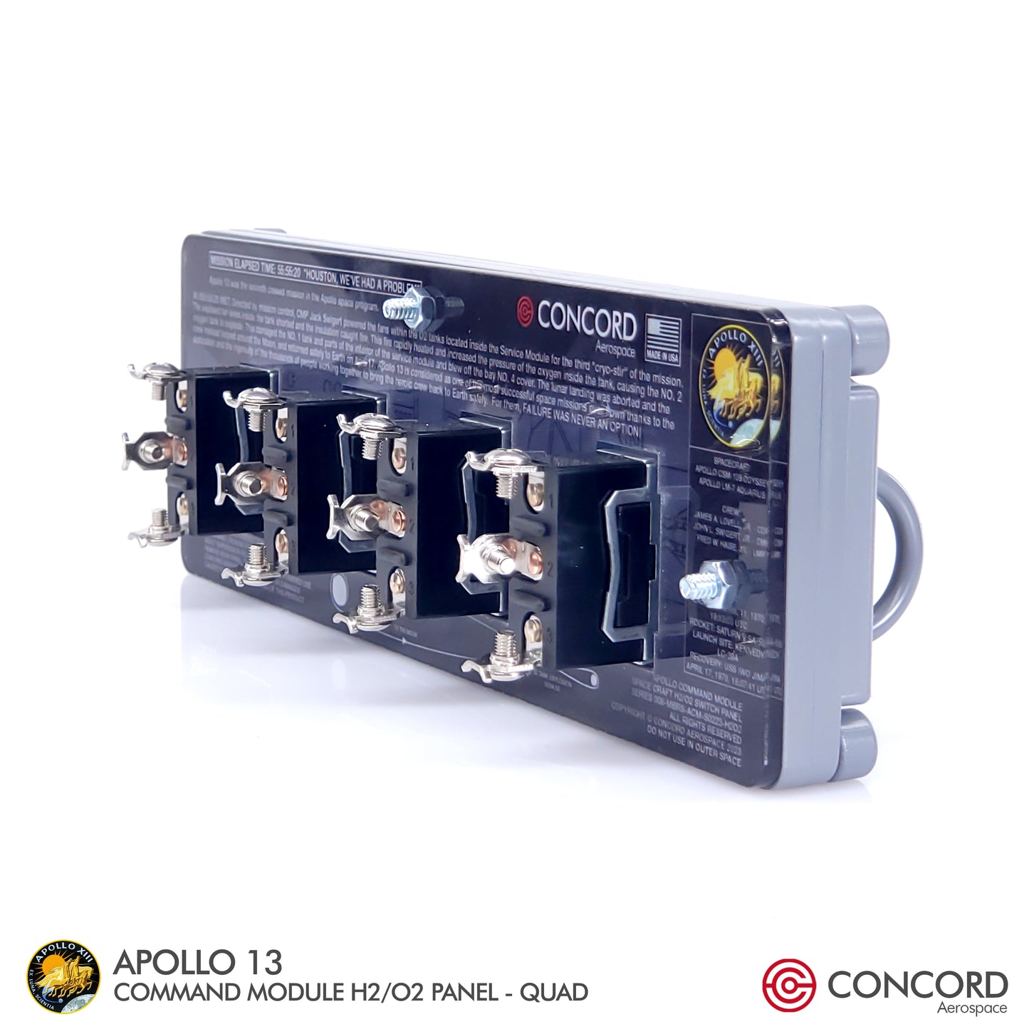 APOLLO13 COMMAND MODULE H2/O2 FANS QUAD SWITCH PANEL - Concord Aerospace