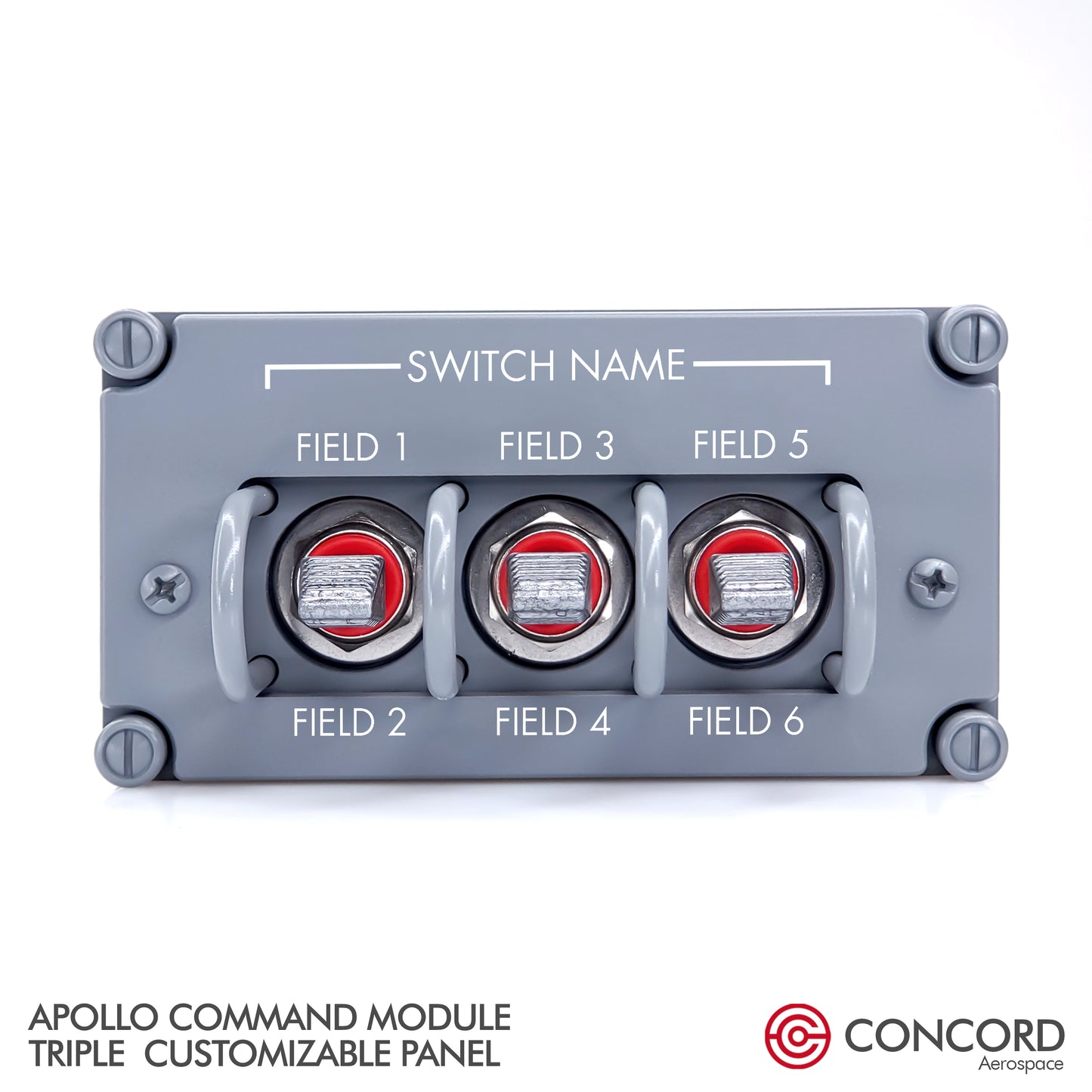 CUSTOMIZABLE APOLLO COMMAND MODULE TRIPLE SWITCH PANEL - Concord Aerospace