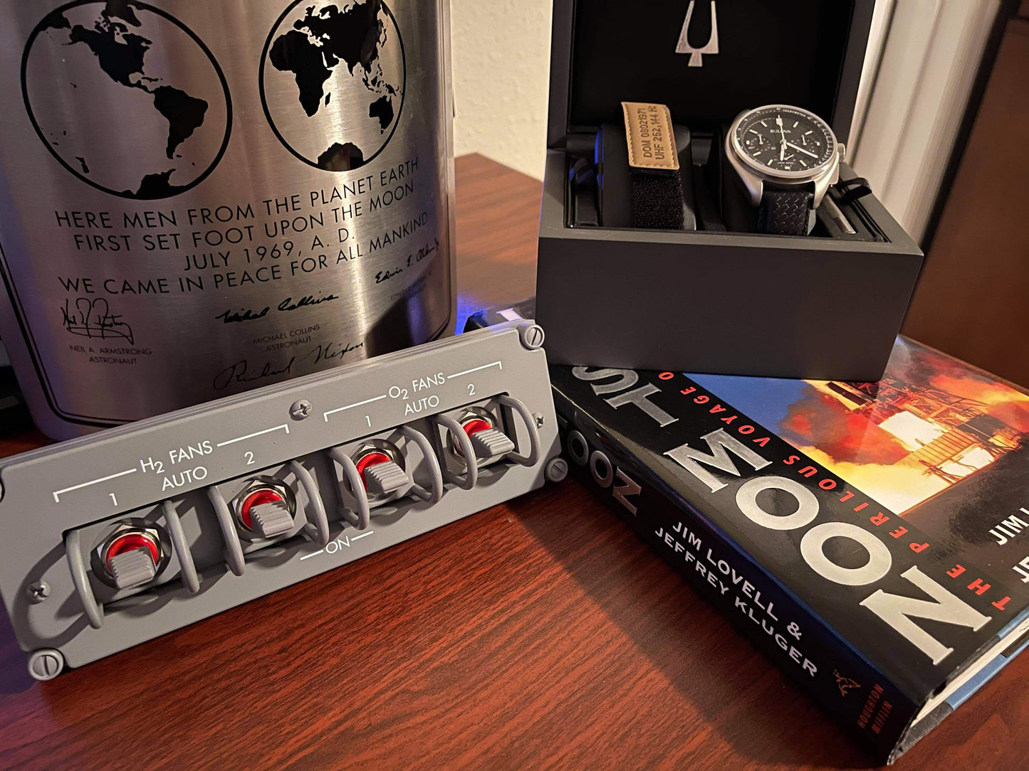 APOLLO13 COMMAND MODULE H2/O2 FANS QUAD SWITCH PANEL - Concord Aerospace