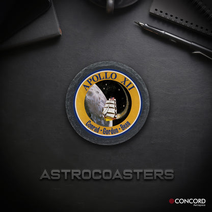 APOLLO 12 MISSION - SLATE COASTER - Concord Aerospace Concord Aerospace Concord Aerospace Coasters
