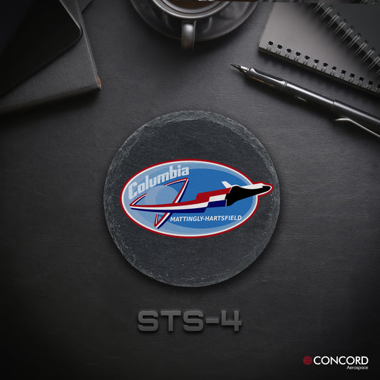 STS - 4 SPACE SHUTTLE - SLATE COASTER - Concord Aerospace Concord Aerospace Concord Aerospace Coasters