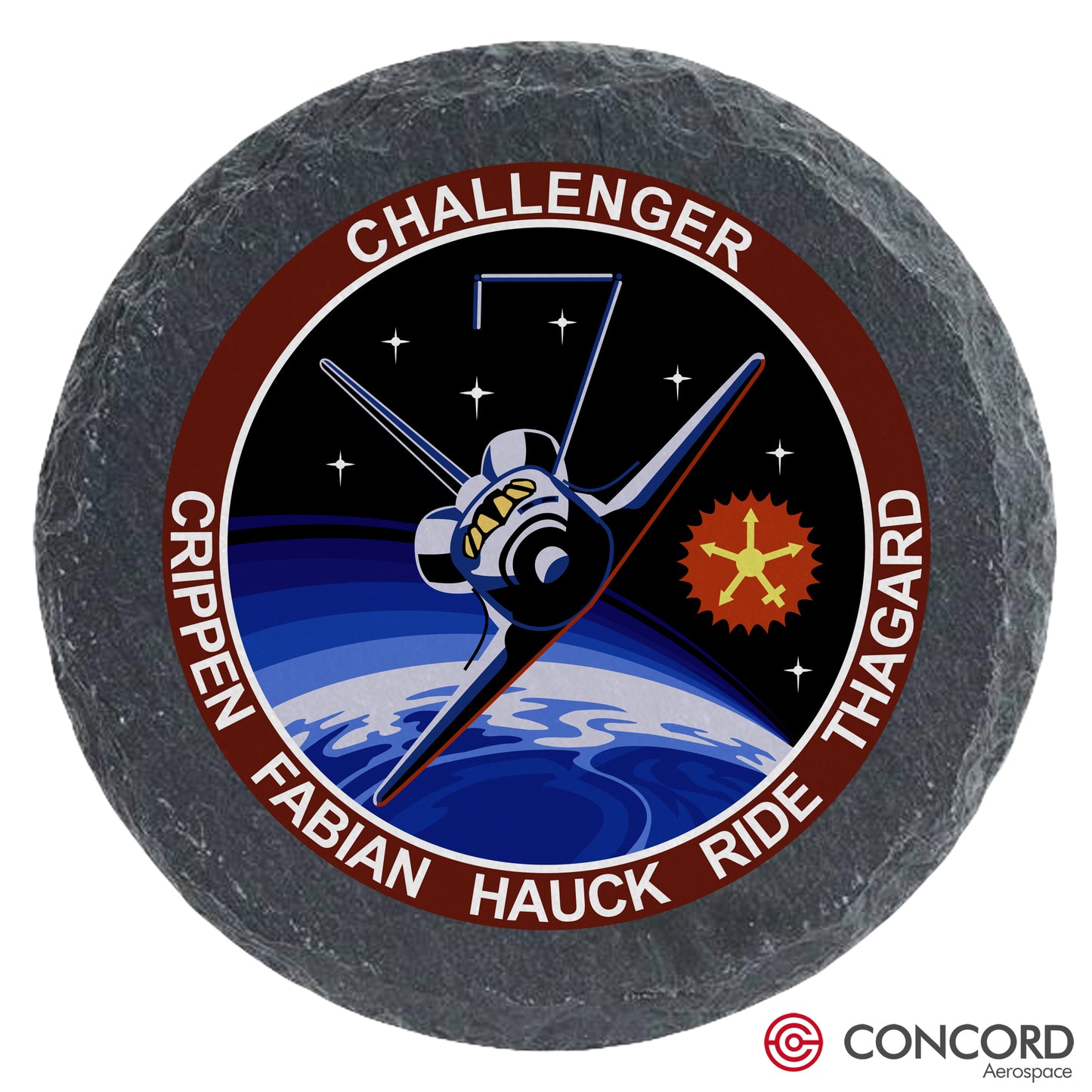 STS - 7 SPACE SHUTTLE - SLATE COASTER - Concord Aerospace Concord Aerospace Concord Aerospace Coasters
