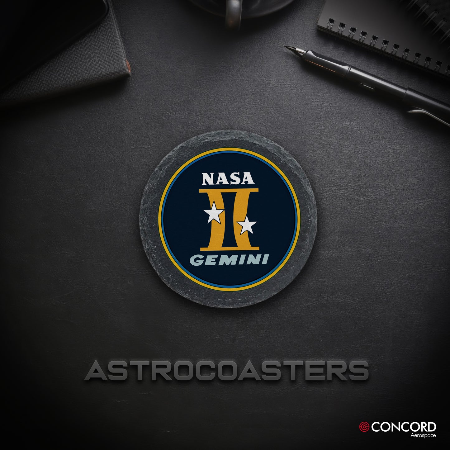 GEMINI PROGRAM - SLATE COASTER - Concord Aerospace Concord Aerospace Concord Aerospace Coasters