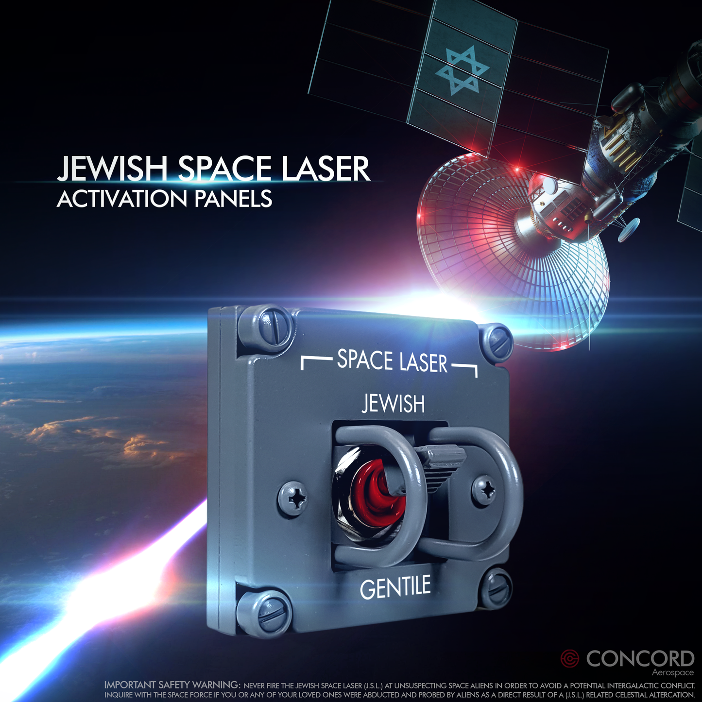 JEWISH SPACE LASER ACTIVATION PANELS - Concord Aerospace OPTION 3 - SINGLE PANEL - JEWISH/GENTILE Concord Aerospace Concord Aerospace SPACE SWITCH - SINGLE