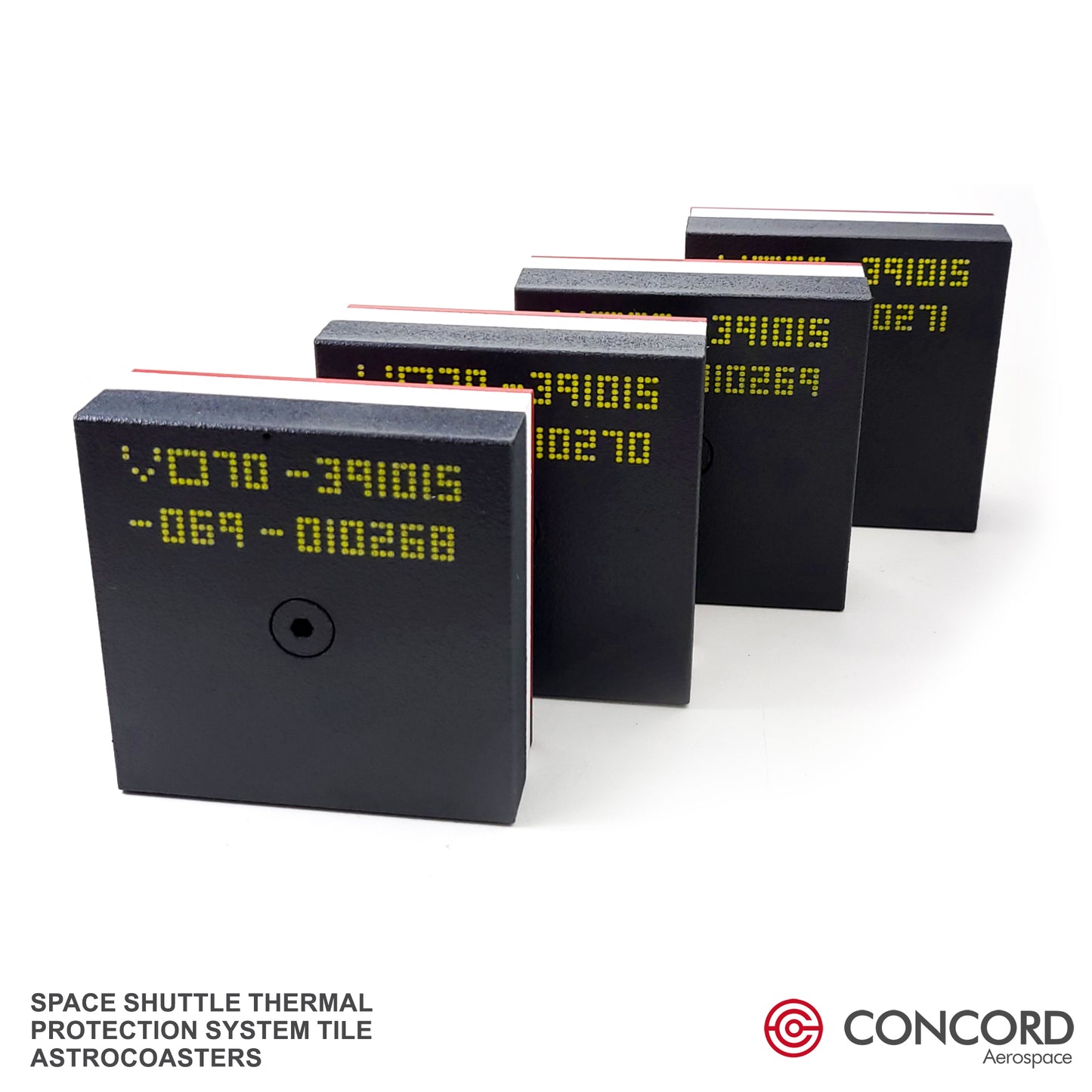 SPACE SHUTTLE THERMAL PROTECTION SYSTEM TILE ASTROCOASTER - Concord Aerospace Concord Aerospace Concord Aerospace Coasters