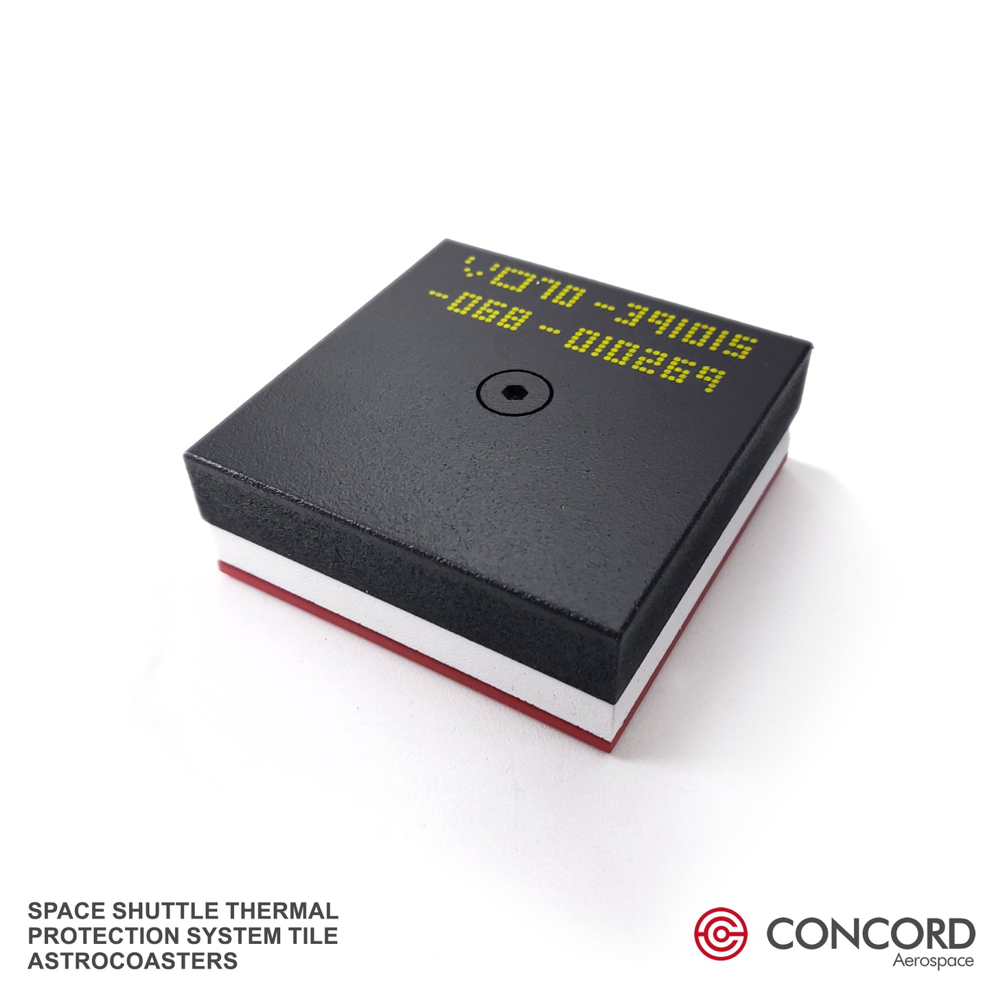 SPACE SHUTTLE THERMAL PROTECTION SYSTEM TILE ASTROCOASTER - Concord Aerospace SINGLE UNIT Concord Aerospace Concord Aerospace Coasters