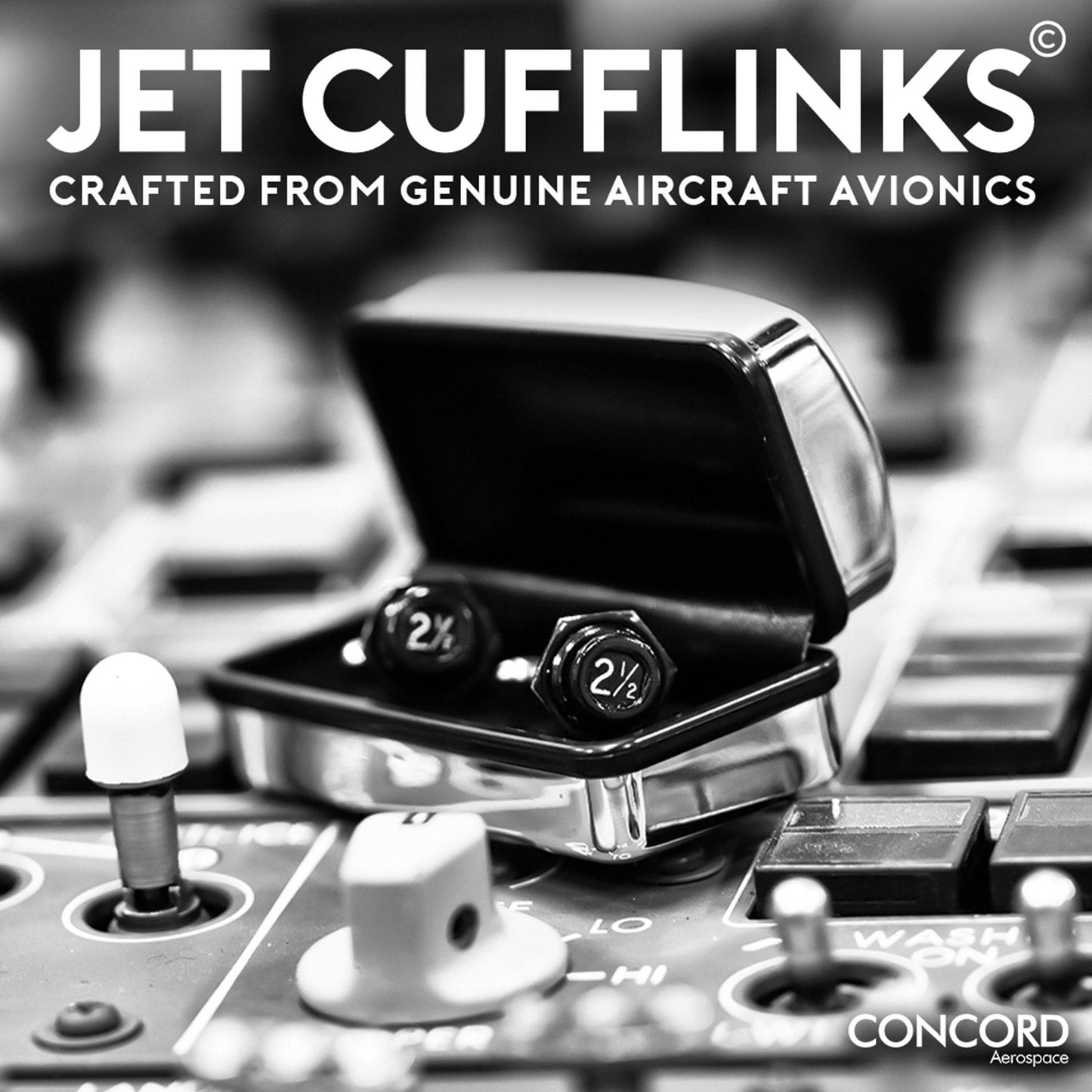 JET CUFFLINKS - CRAFTED FROM THE MIGHTY BOEING 747 - Concord Aerospace Concord Aerospace Concord Aerospace cufflinks