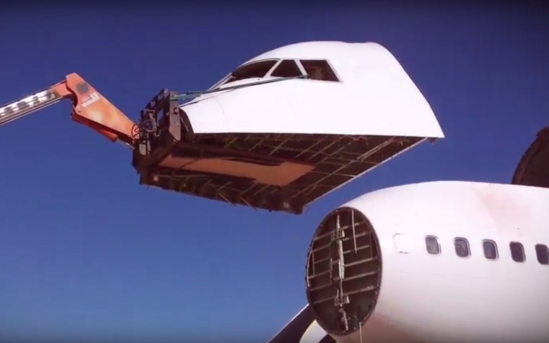 Concord Aerospace 747-400 Simulator Nose Section Removal