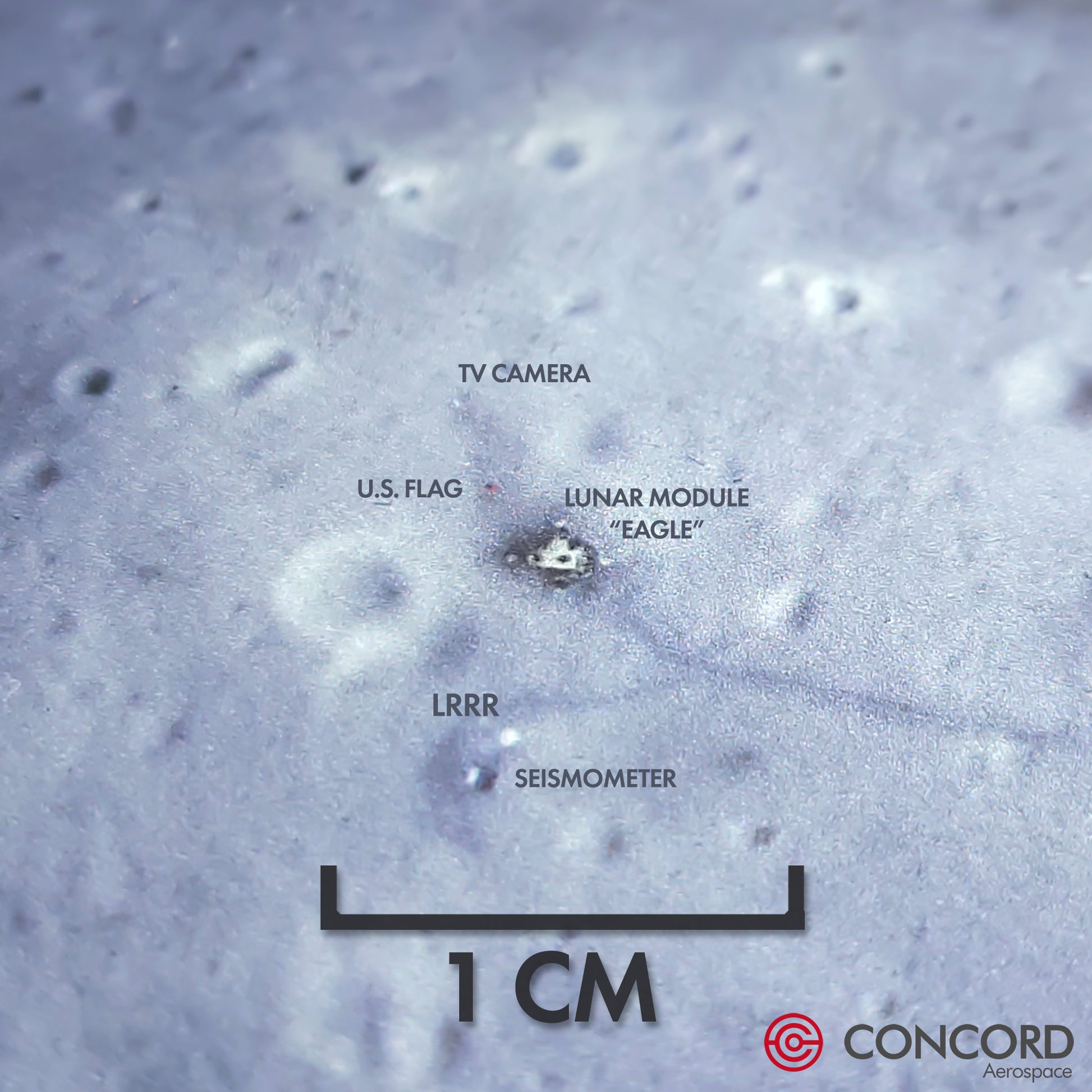 APOLLO 11 - SEA OF TRANQUILITY - LANDING SITE SLATE ASTROCOASTER - Concord Aerospace