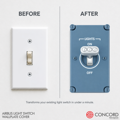 AIRBUS OVERHEAD LIGHTS PANEL WALL PLATE