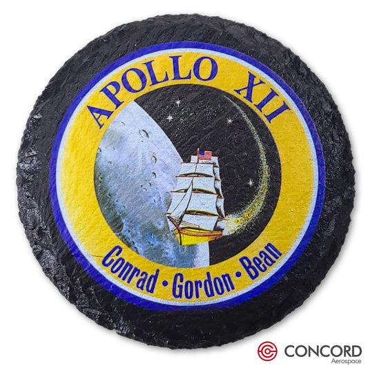 APOLLO 12 MISSION - SLATE COASTER - Concord Aerospace Concord Aerospace Concord Aerospace Coasters