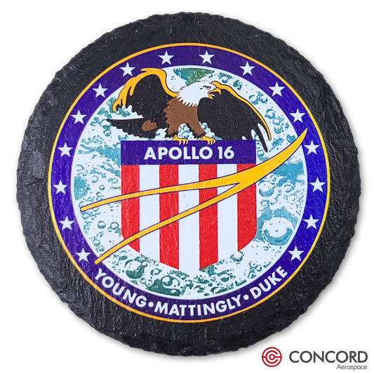 APOLLO 16 MISSION - SLATE COASTER - Concord Aerospace Concord Aerospace Concord Aerospace Coasters