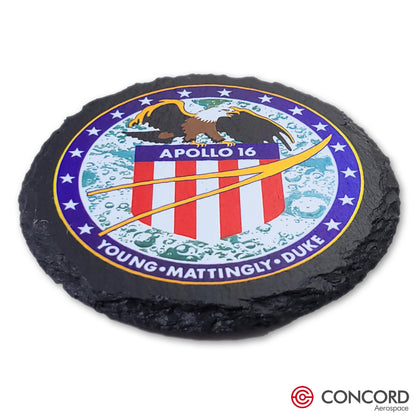 APOLLO 16 MISSION - SLATE COASTER - Concord Aerospace Concord Aerospace Concord Aerospace Coasters