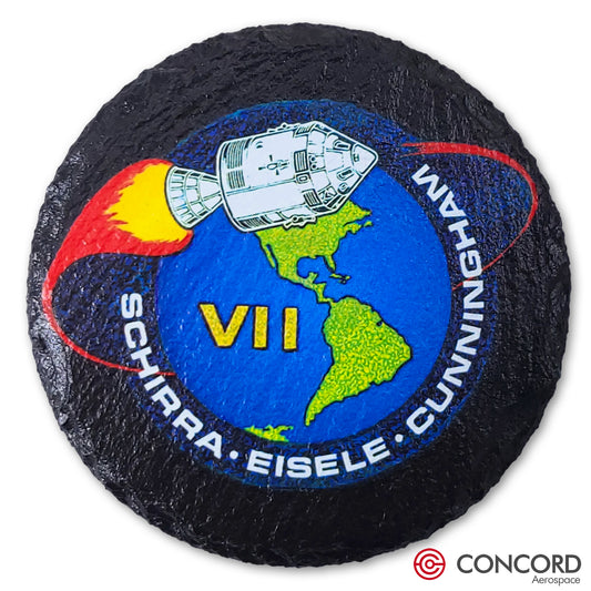 APOLLO 7 MISSION - SLATE COASTER - Concord Aerospace Concord Aerospace Concord Aerospace Coasters