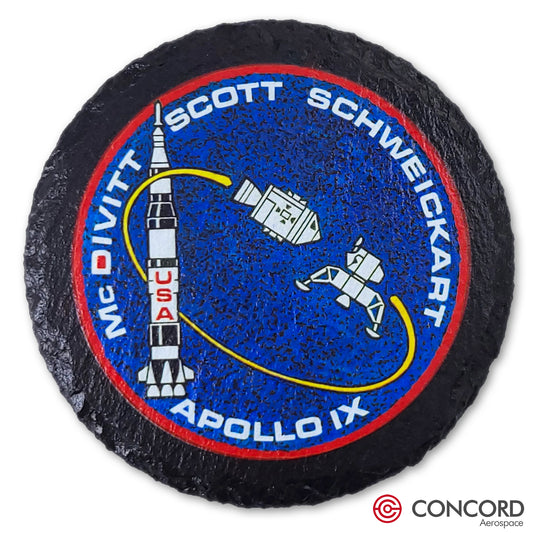 APOLLO 9 MISSION - SLATE COASTER - Concord Aerospace Concord Aerospace Concord Aerospace Coasters