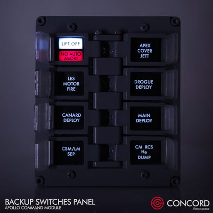 CUSTOMIZABLE APOLLO COMMAND MODULE BACKUP SWITCHES PANEL - Concord Aerospace