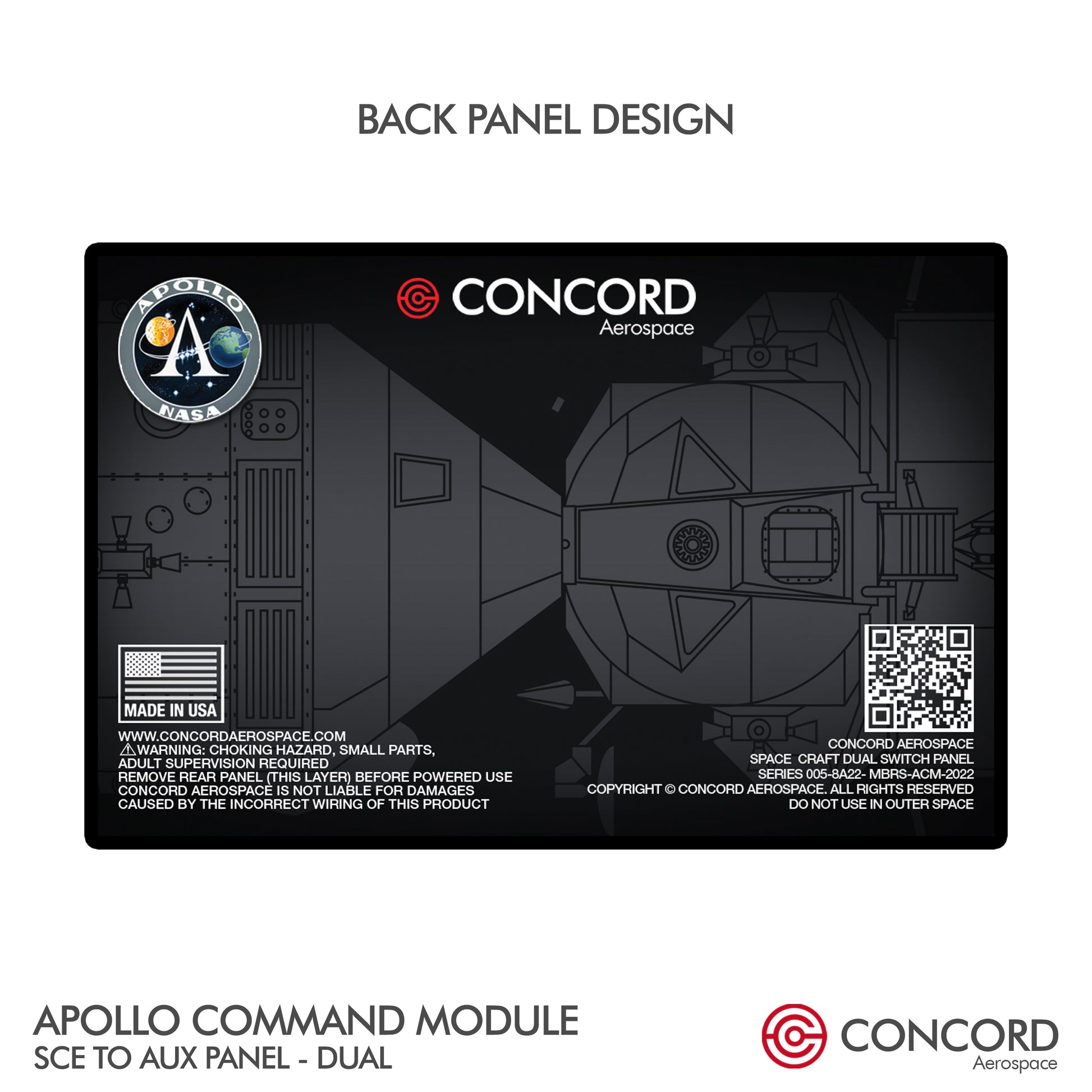 APOLLO COMMAND MODULE DUAL SWITCH PANEL - SCE to AUX - Concord Aerospace